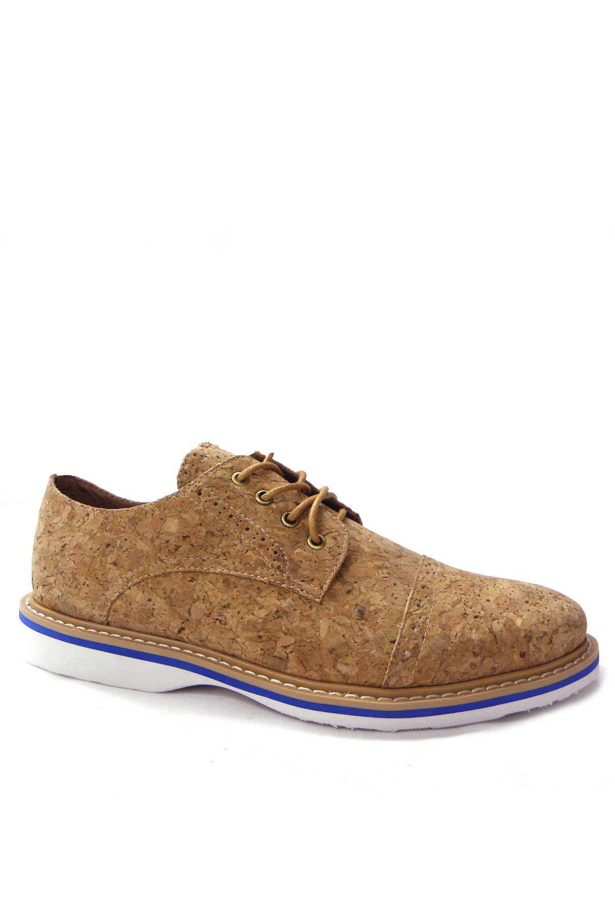 A pair of JHONNY shoes featuring a stylish synthetic upper and genuine cork, with a flexible sole and luxurious leather lining, perfect for any occasion.