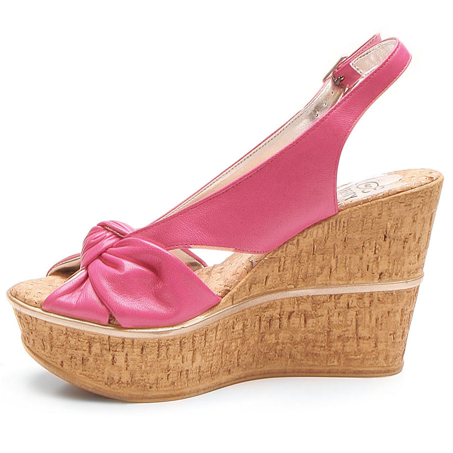 Knot It high wedges featuring a 4-inch heel, genuine leather upper, and memory foam padding, perfect for summer outfits.