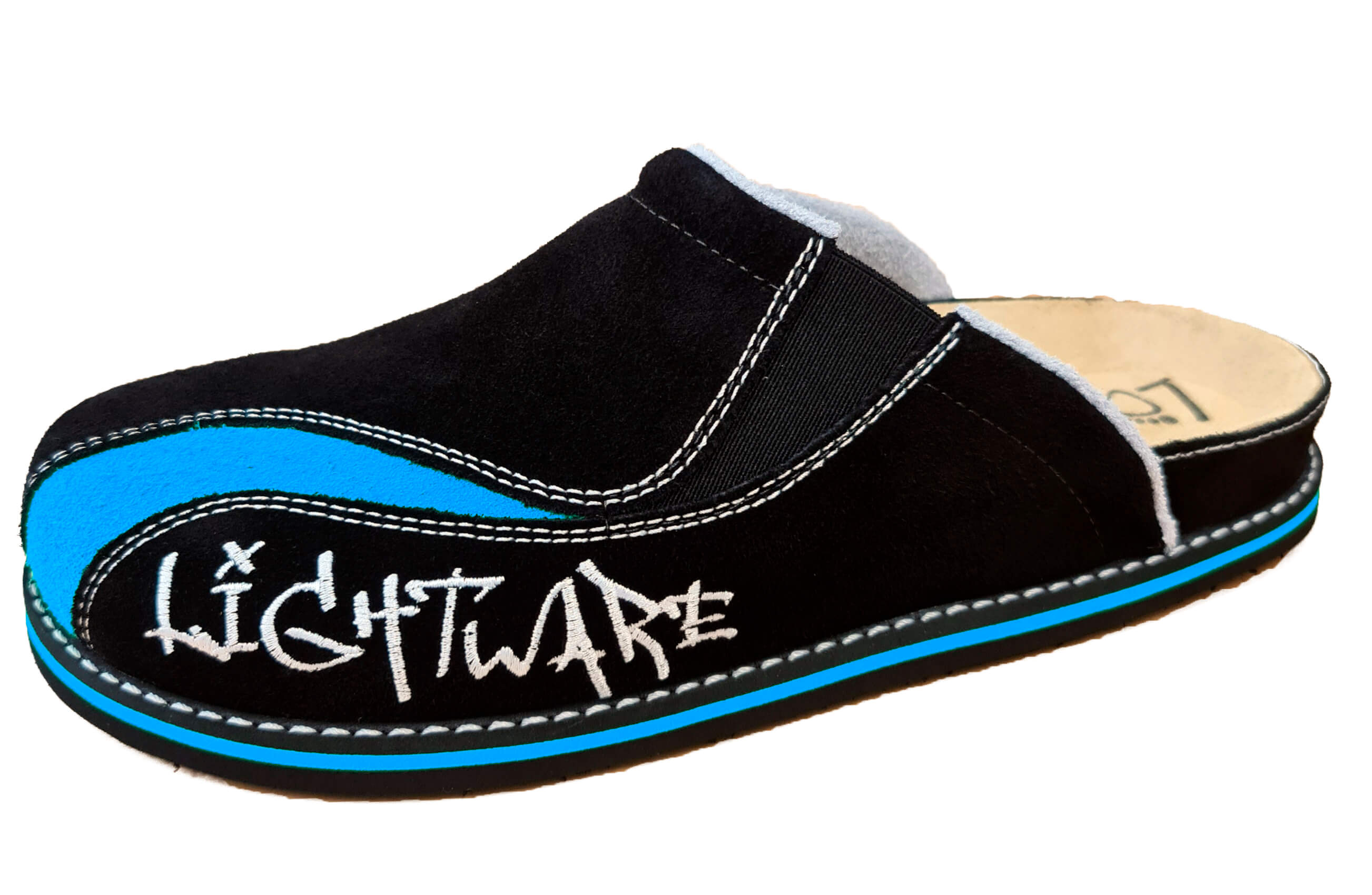 Lightware 3232 Pantoffeln in Blau, ideal für Erholung nach dem Sport, mit weicher Innensohle und stilvollem Design.