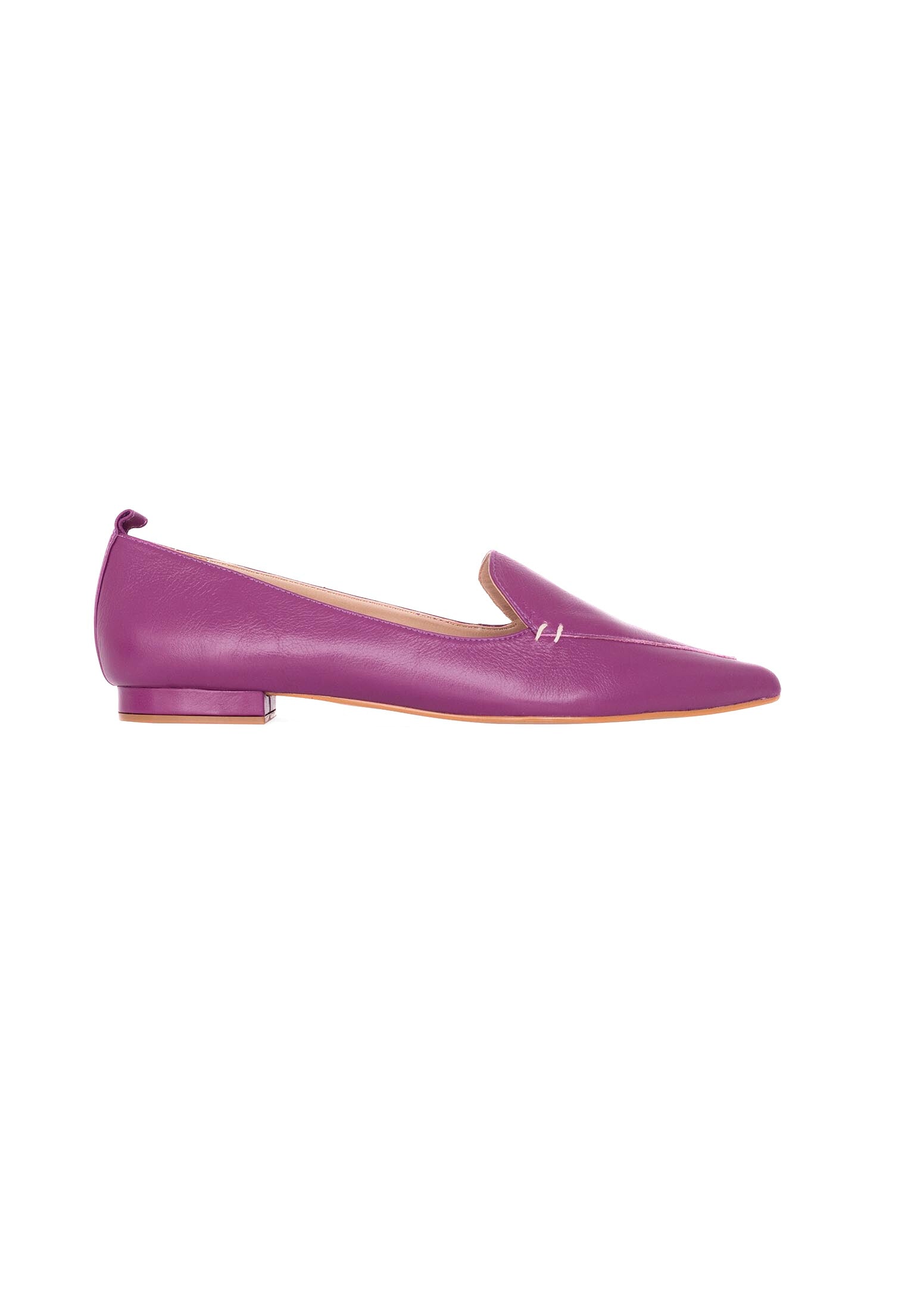 Elegant Mangará Butia Leather Ballerina flats with a pointed toe design, crafted from high-quality leather, perfect for any occasion.