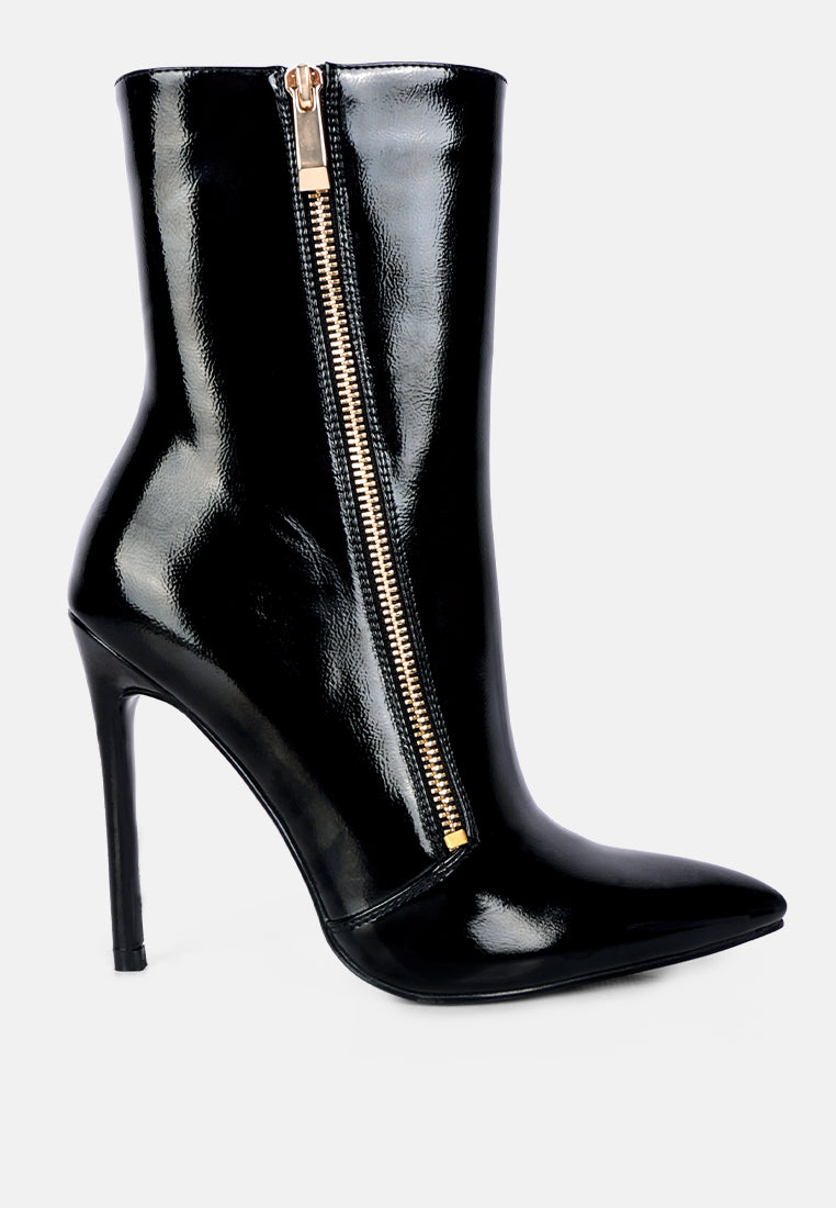 Mania High Heeled Ankle Boots featuring a closed pointed toe and stylish design, available in various colors.