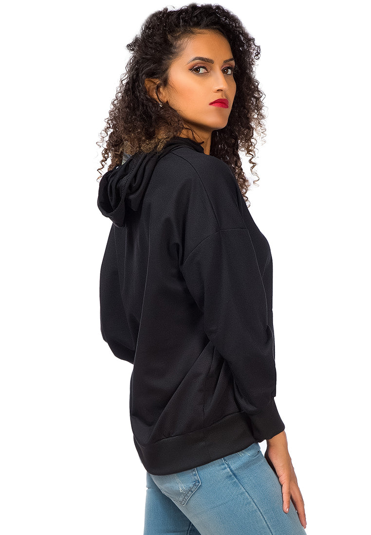 Melange Pullover Drawstring Hoodie featuring a front kangaroo pocket and ribbed hem, perfect for casual wear.