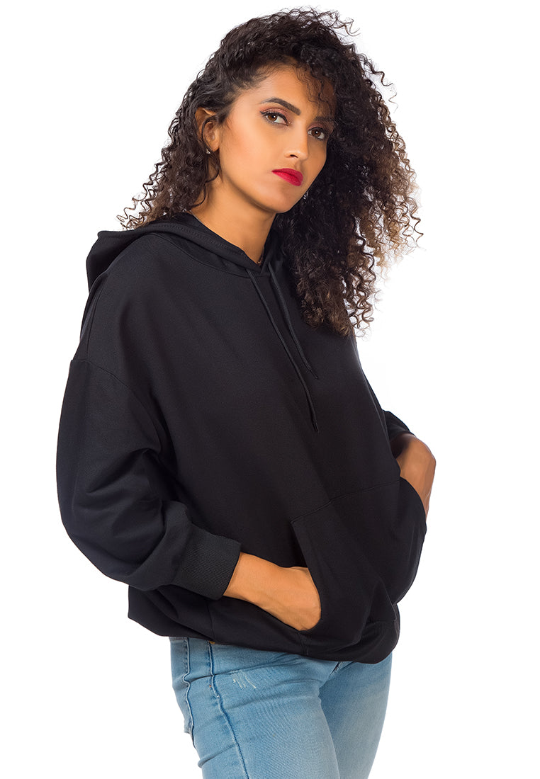 Melange Pullover Drawstring Hoodie featuring a front kangaroo pocket and ribbed hem, perfect for casual wear.