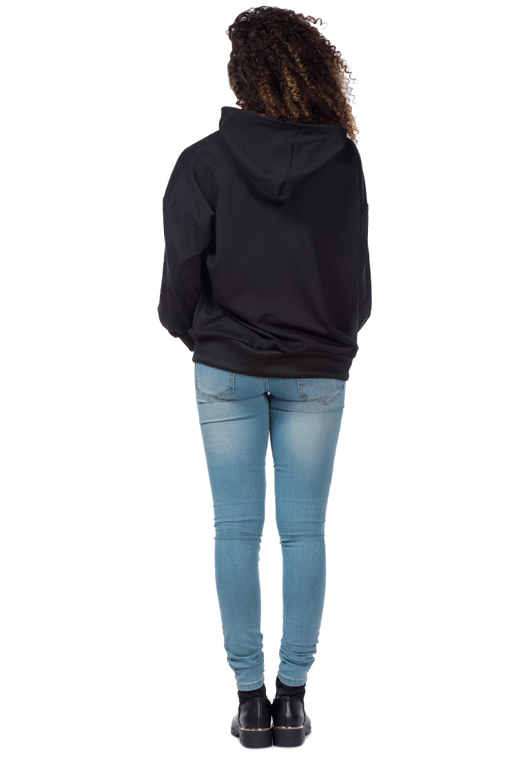 Melange Pullover Drawstring Hoodie featuring a front kangaroo pocket and ribbed hem, perfect for casual wear.