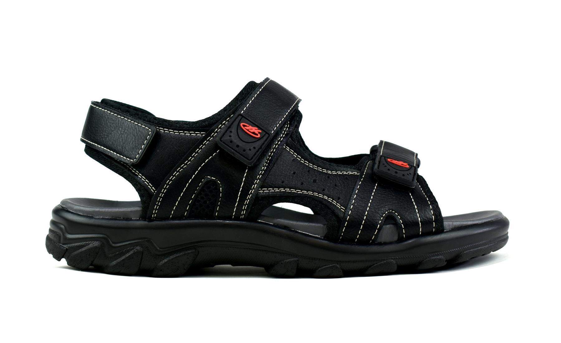 Men's strappy summer sandals featuring synthetic PU upper, textile lining, and durable sole, perfect for warm weather outings.