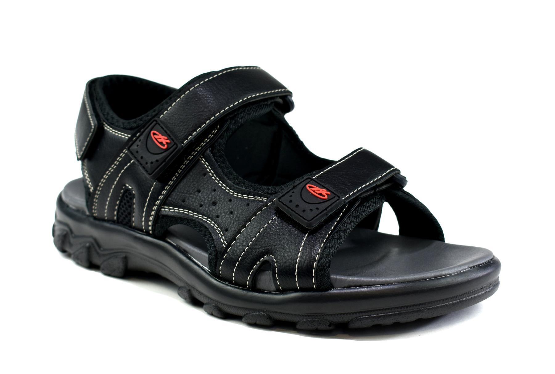 Men's strappy summer sandals featuring synthetic PU upper, textile lining, and durable sole, perfect for warm weather outings.