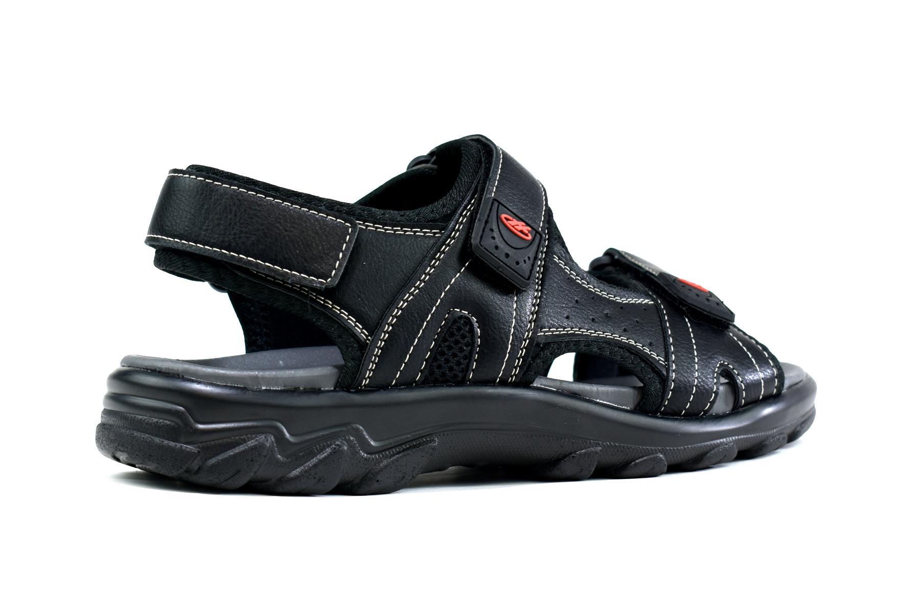 Men's strappy summer sandals featuring synthetic PU upper, textile lining, and durable sole, perfect for warm weather outings.