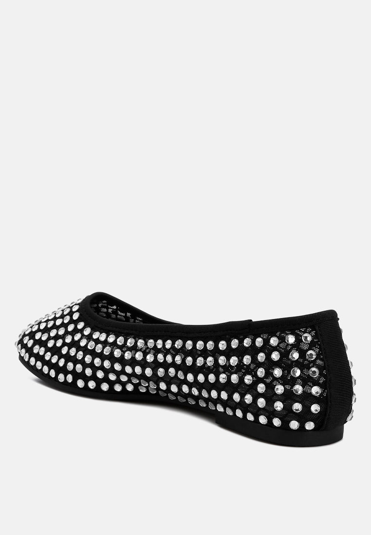 Orson Naked Rhinestone Ballerinas showcasing a minimalist design with sparkling rhinestones, perfect for elegant occasions.