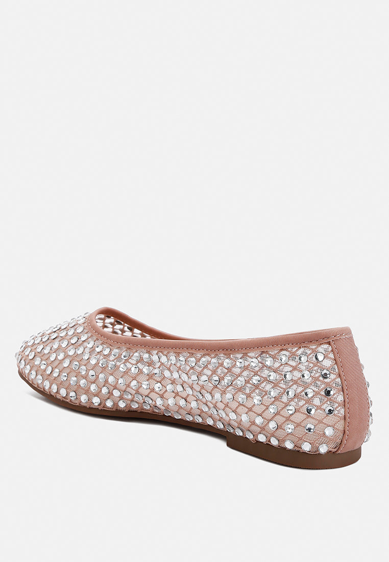 Orson Naked Rhinestone Ballerinas showcasing a minimalist design with sparkling rhinestones, perfect for elegant occasions.