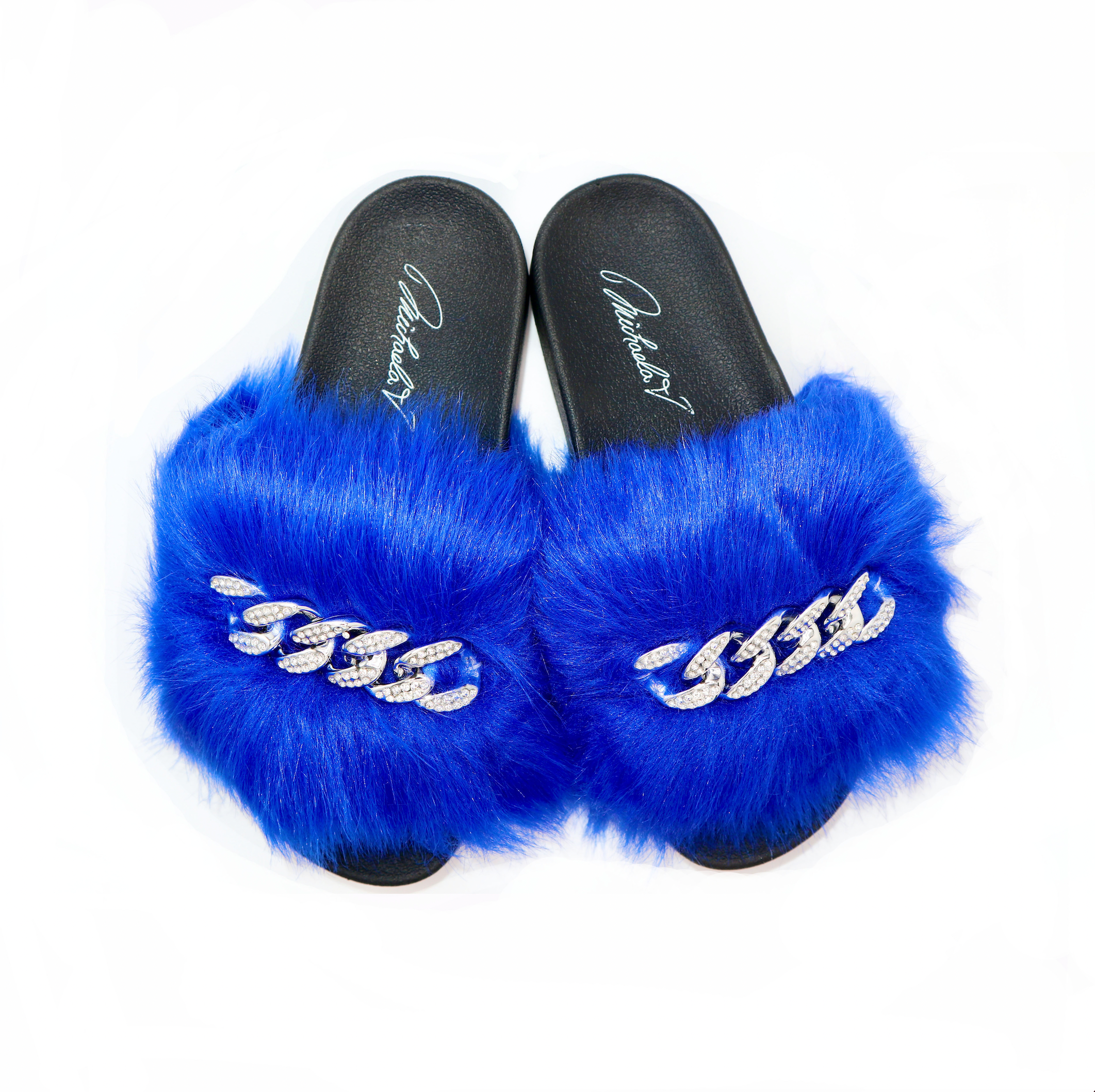 Pupa Slippers Blue showcasing a stylish slip-on design with elastic side panels, perfect for comfort and versatility.