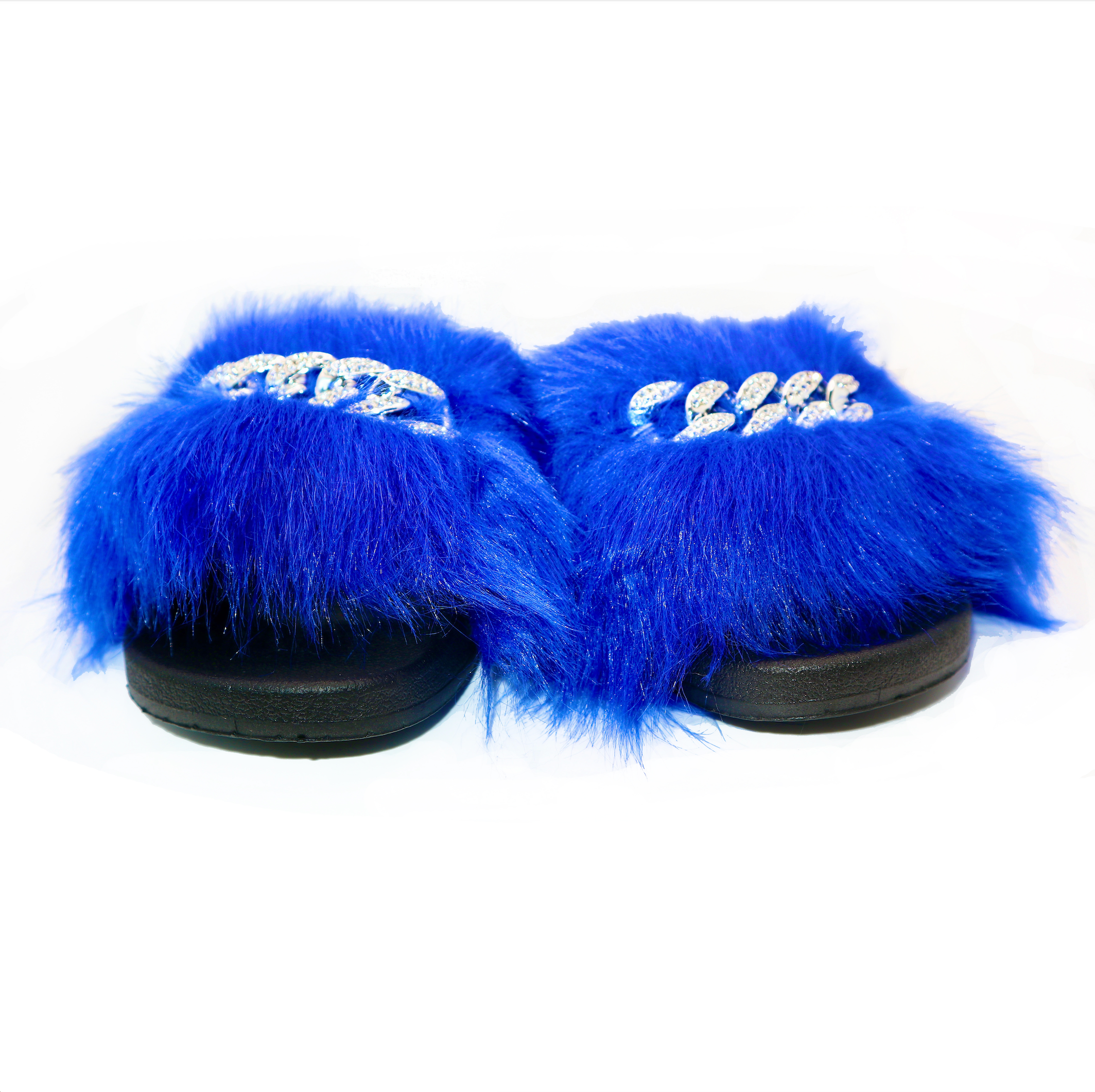 Pupa Slippers Blue showcasing a stylish slip-on design with elastic side panels, perfect for comfort and versatility.