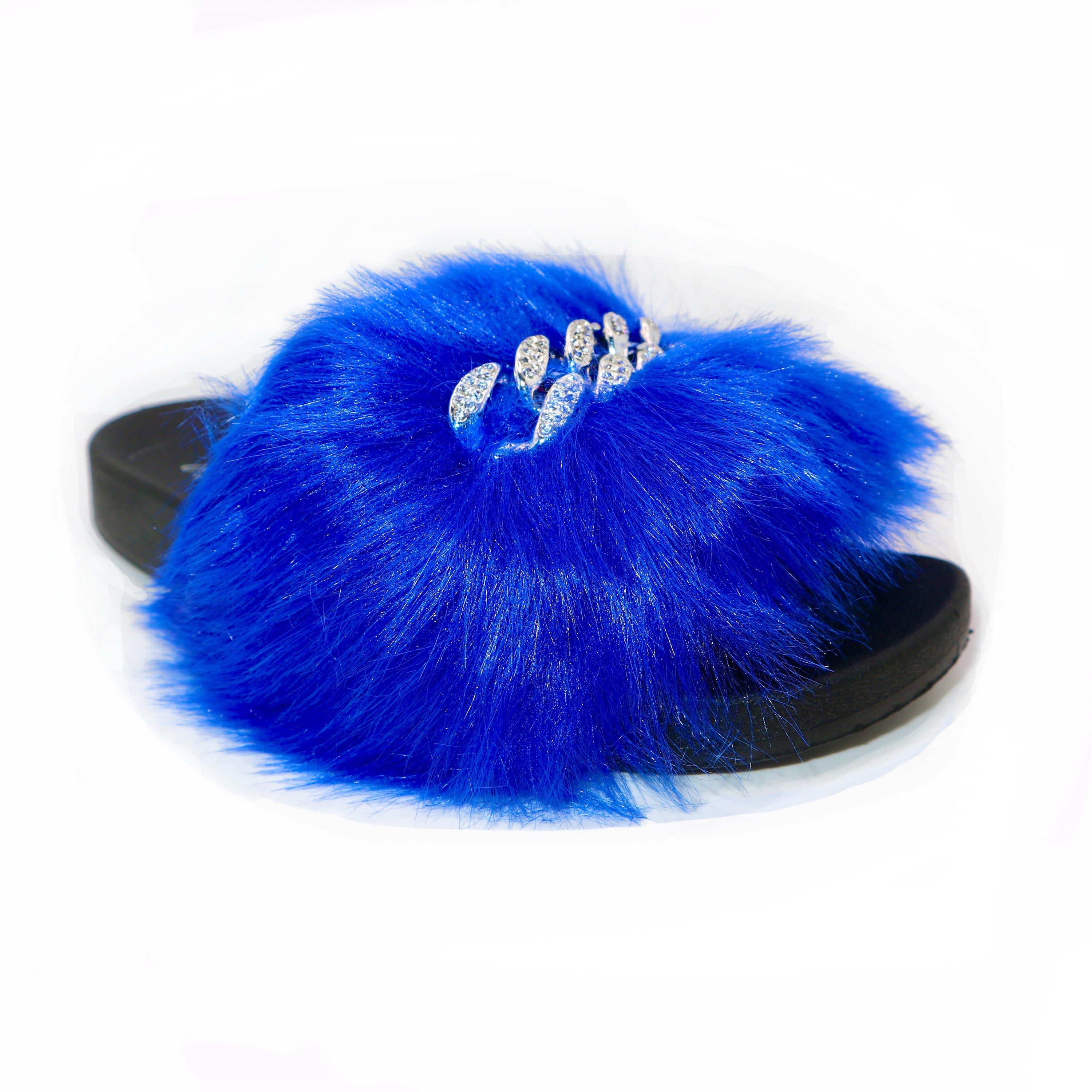 Pupa Slippers Blue showcasing a stylish slip-on design with elastic side panels, perfect for comfort and versatility.