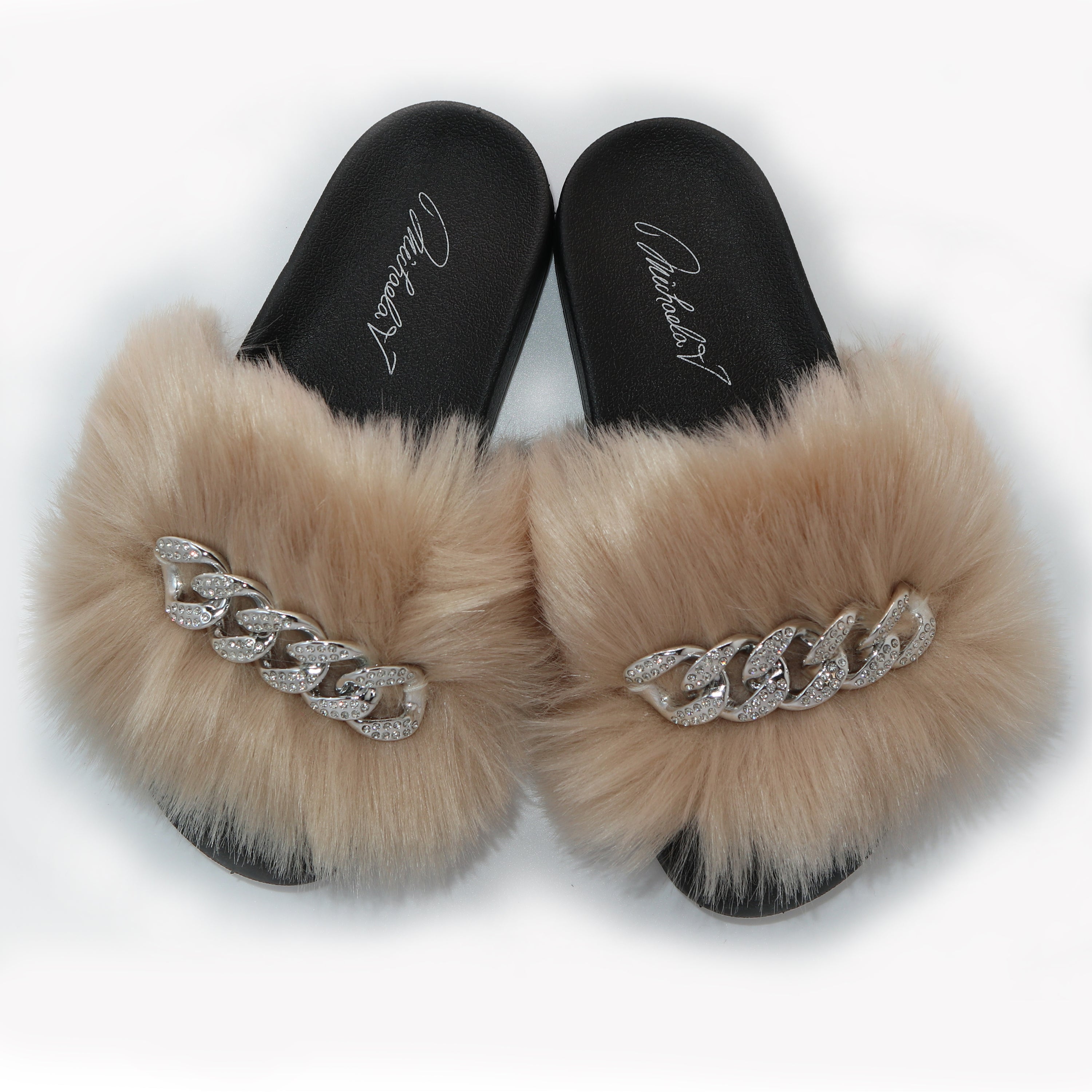 Pupa Slippers Tan showcasing a stylish slip-on design with elastic side panels, perfect for comfort and versatility.