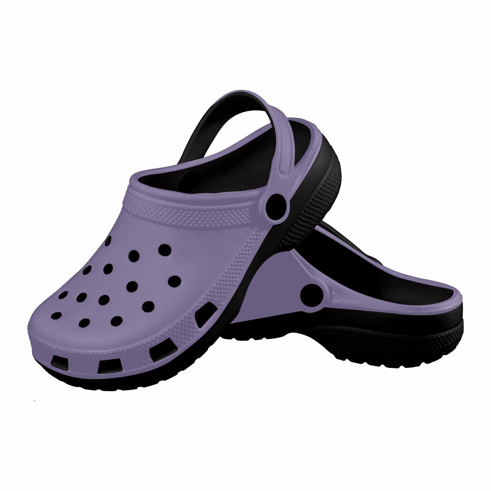 Purple Haze Adult Clogs made from lightweight EVA material, featuring ventilation ports and pivoting heel straps for a secure fit.