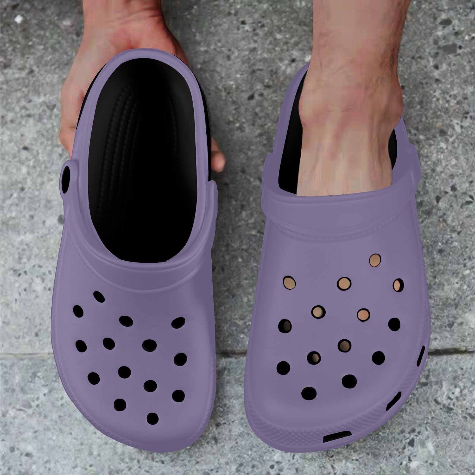 Purple Haze Adult Clogs made from lightweight EVA material, featuring ventilation ports and pivoting heel straps for a secure fit.