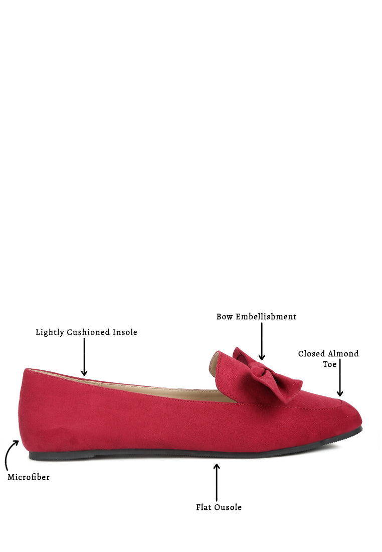 Stylish Remee Front Bow Loafers featuring a chic bow design, flat heel, and round toe, perfect for casual and formal wear.