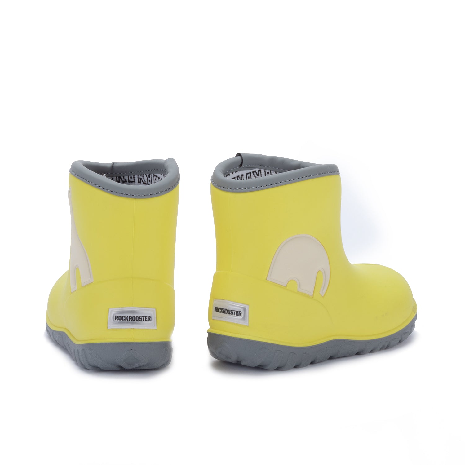 ROCKROOSTER Hagen Unisex Kids' PU Slip Resistant Rain Boots PG101 in vibrant colors, showcasing their waterproof design and slip-resistant sole.