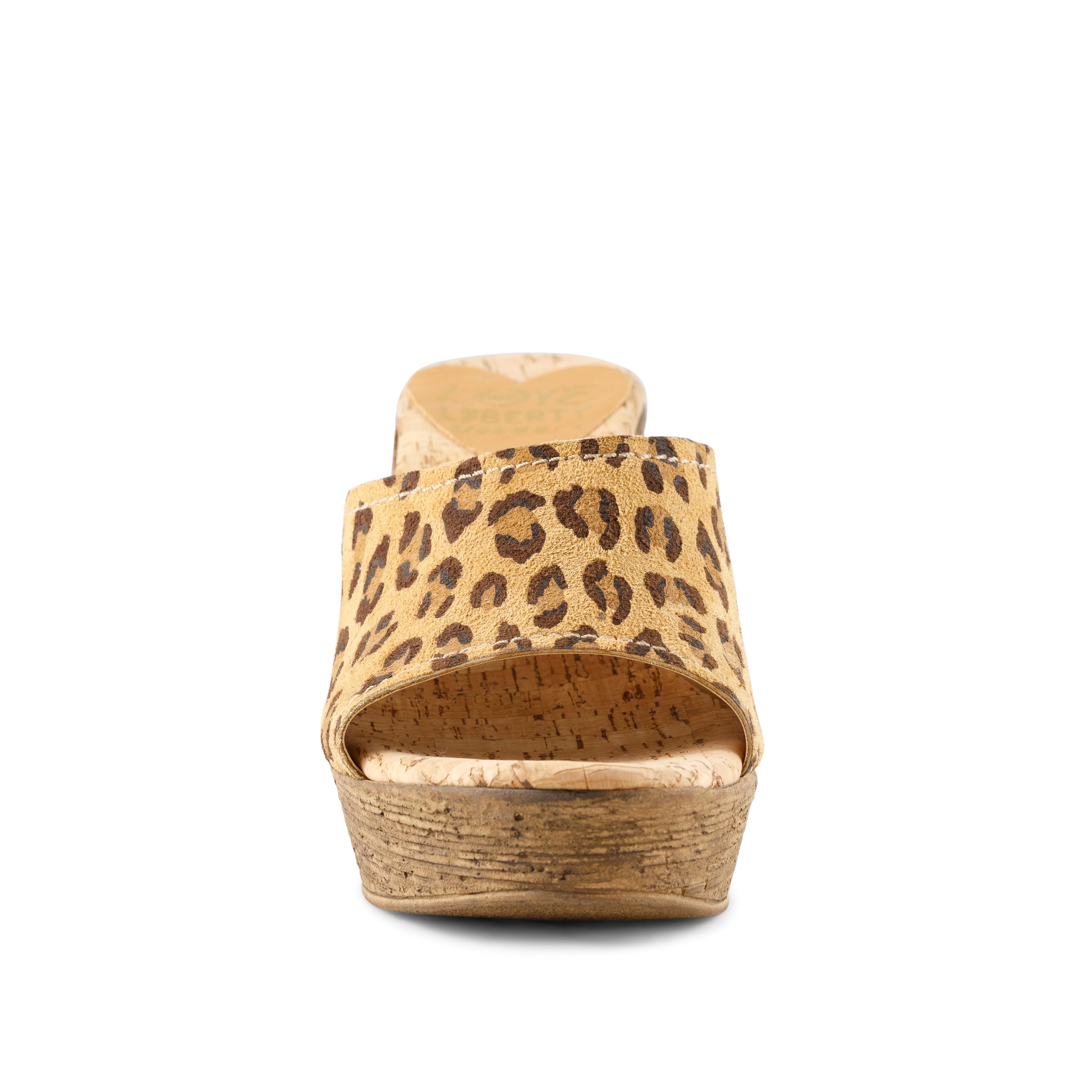 Chic Rodeo Dr. cork wedge shoes with padded sole and genuine suede upper, perfect for stylish comfort.