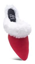 Cozy Santa Baby festive slippers with a fun design, perfect for Christmas celebrations and lounging at home.