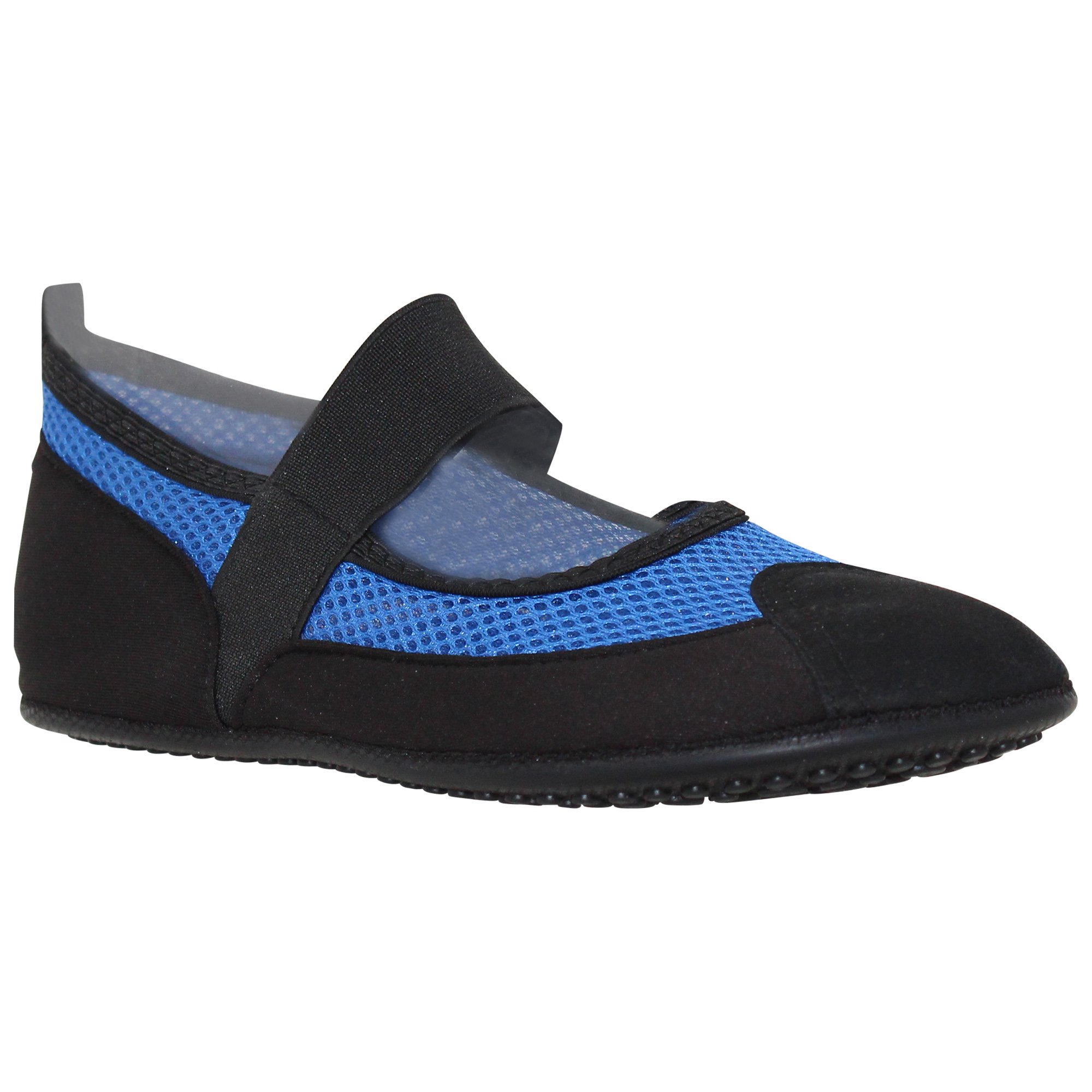 SOBEYO Women's Mary-Jane Flats in blue, designed for water yoga and sports, featuring a lightweight mesh upper and adjustable strap.