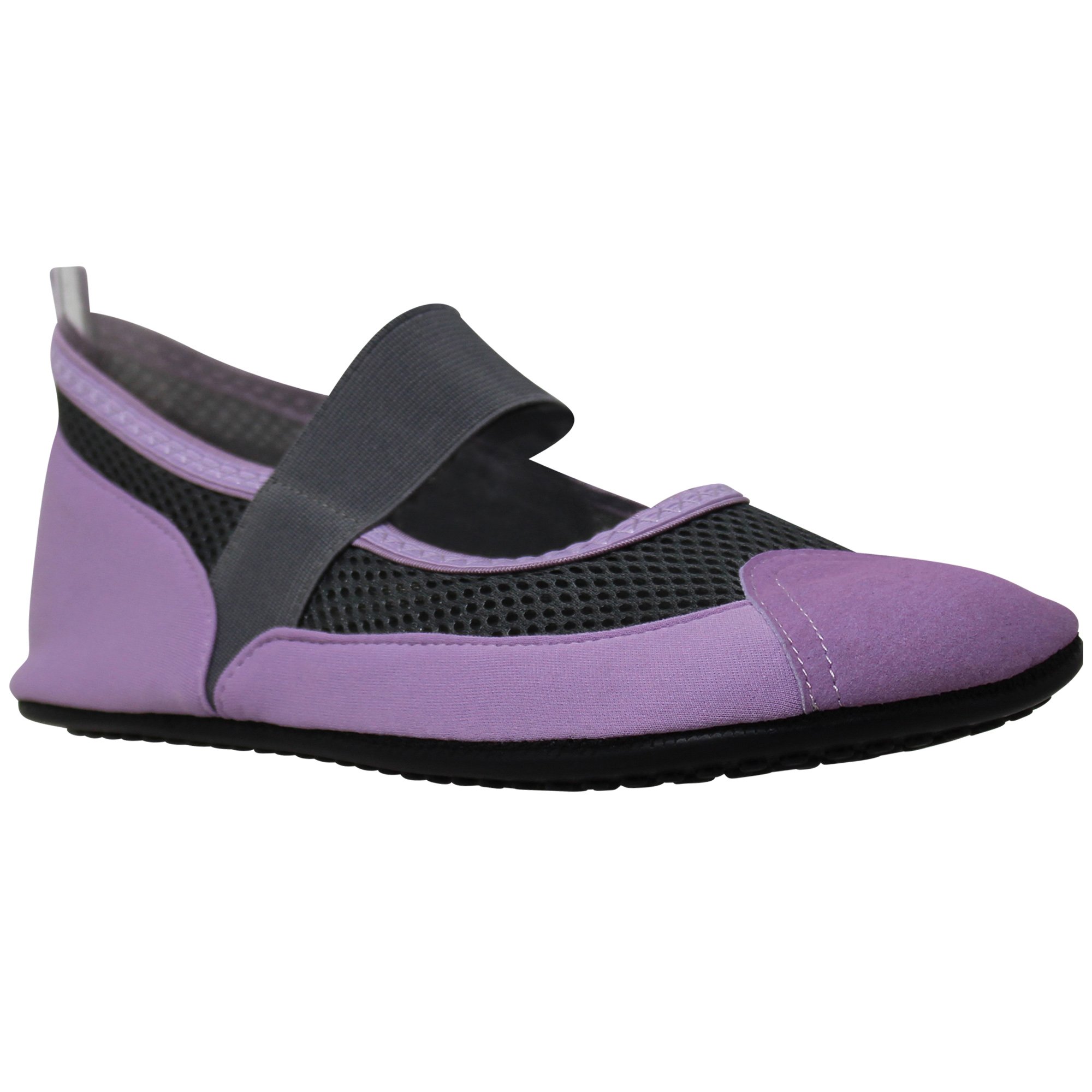 SOBEYO Women's Mary-Jane Flats in purple, designed for water yoga and sports, featuring a mesh upper and adjustable strap.