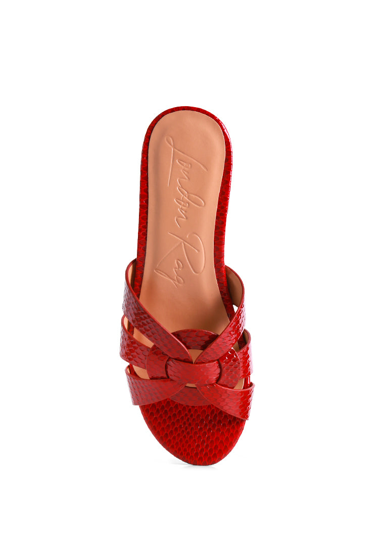 Sonnet Sandal featuring woven straps, low heel, and open toe design, perfect for casual summer wear.