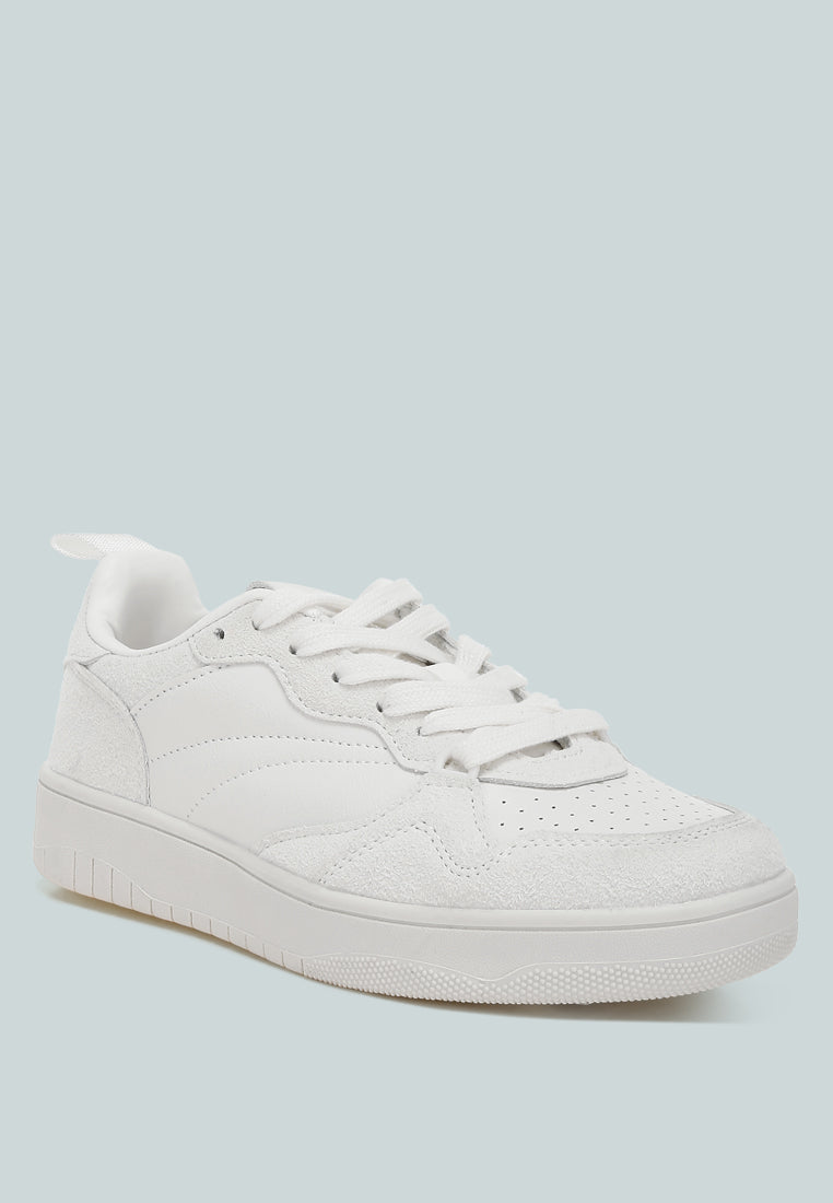 Surfer Faux Leather Casual Sneakers featuring a trendy platform sole and lace-up design, perfect for casual outfits.