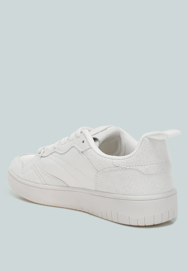 Surfer Faux Leather Casual Sneakers featuring a trendy platform sole and lace-up design, perfect for casual outfits.