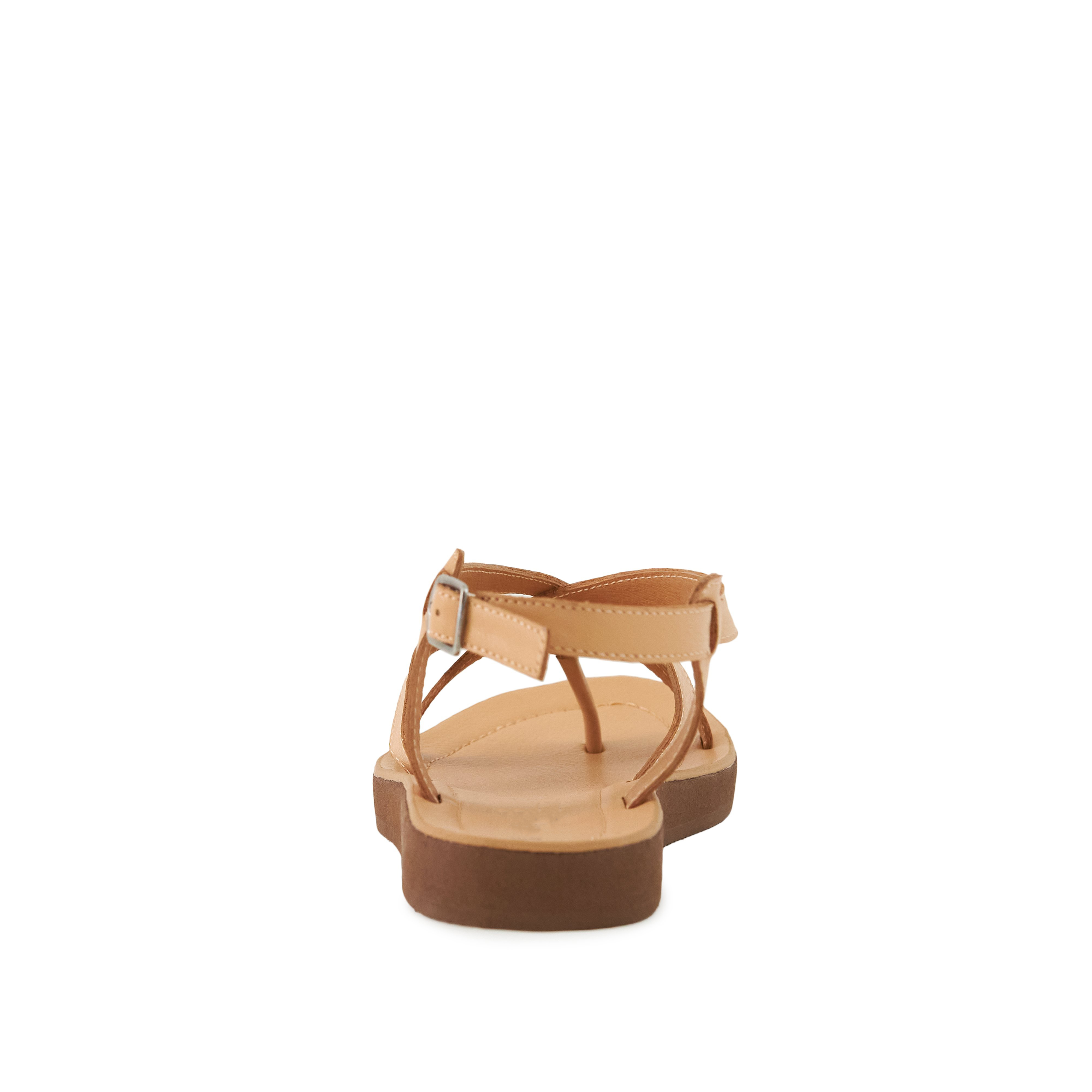 Women's Sandal Bernardo in Taupe featuring criss-cross straps and adjustable metal closure.