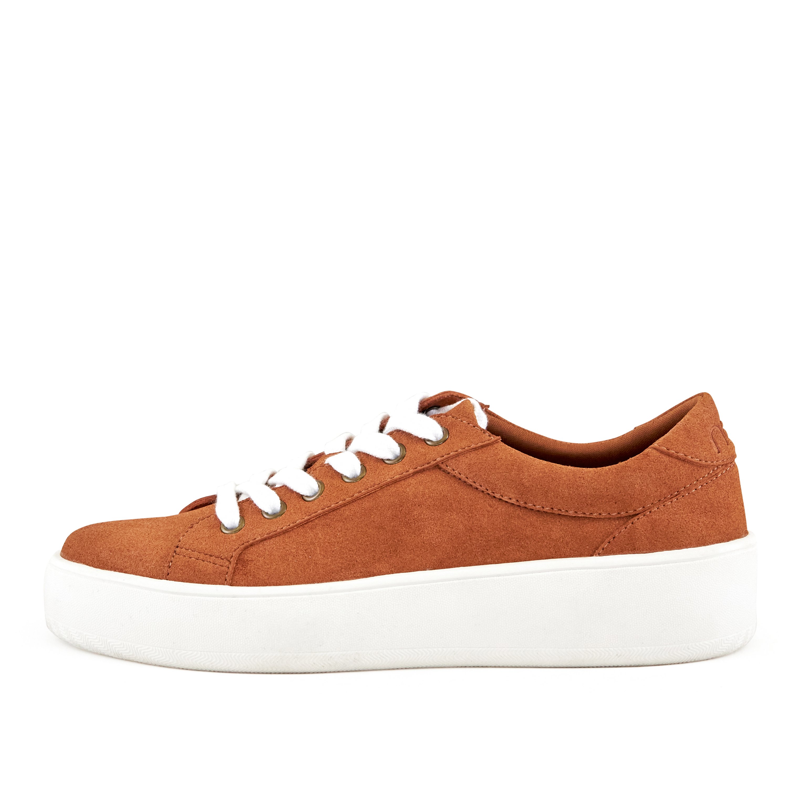 Women's Venice Micro Suede Lace Up Sneaker in Camel, featuring a stylish low-top design and cushioned sole.