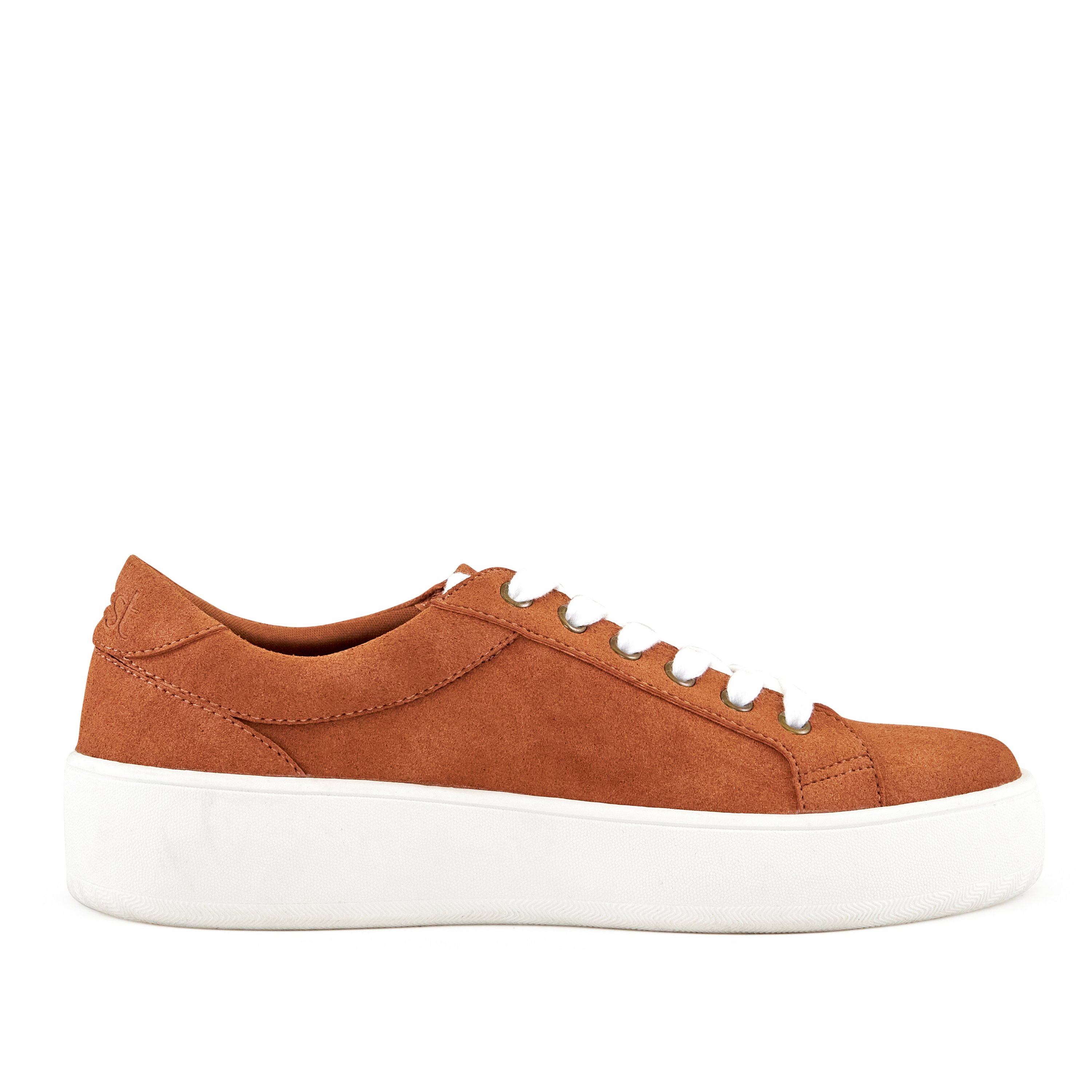 Women's Venice Micro Suede Lace Up Sneaker in Camel, featuring a stylish low-top design and cushioned sole.