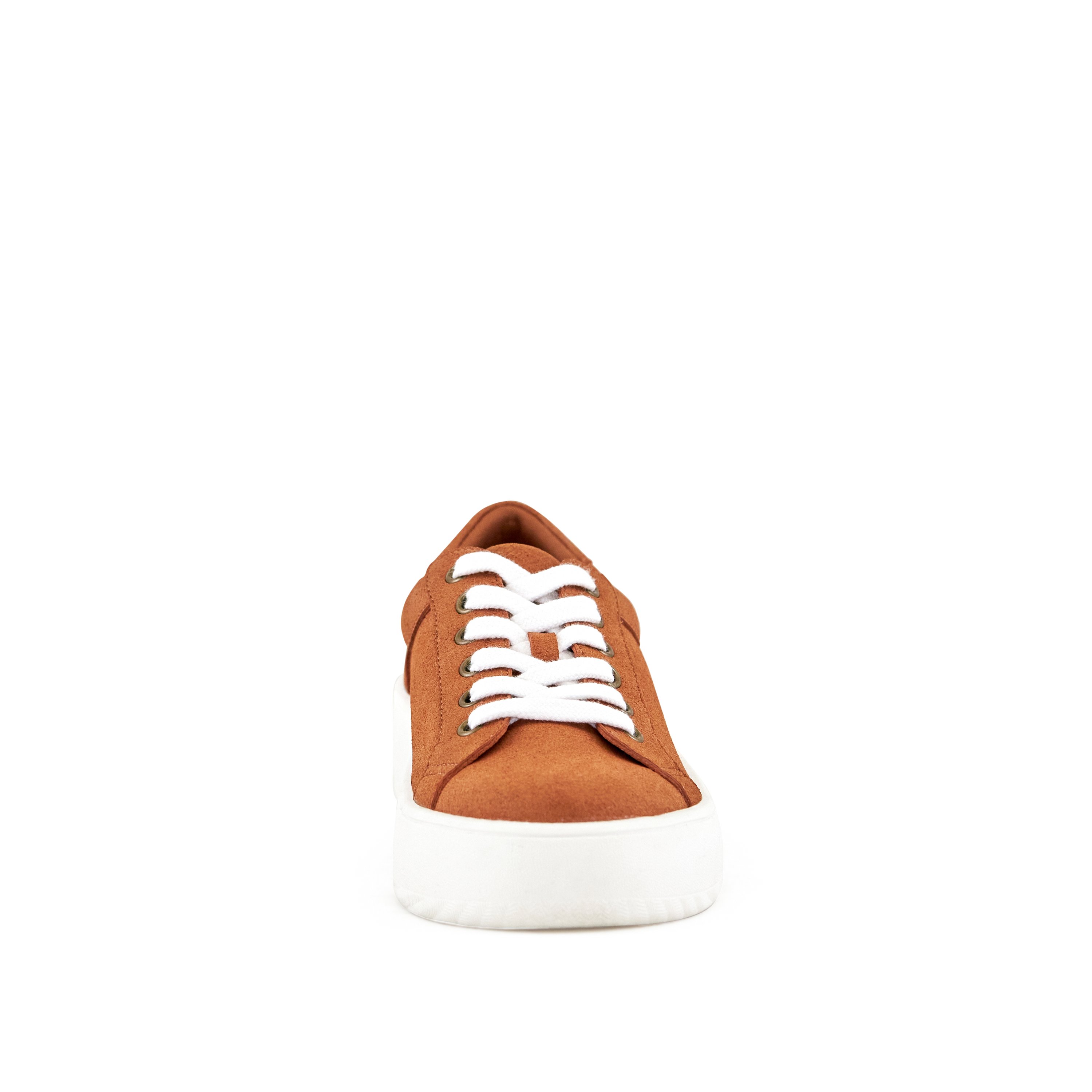 Women's Venice Micro Suede Lace Up Sneaker in Camel, featuring a stylish low-top design and cushioned sole.