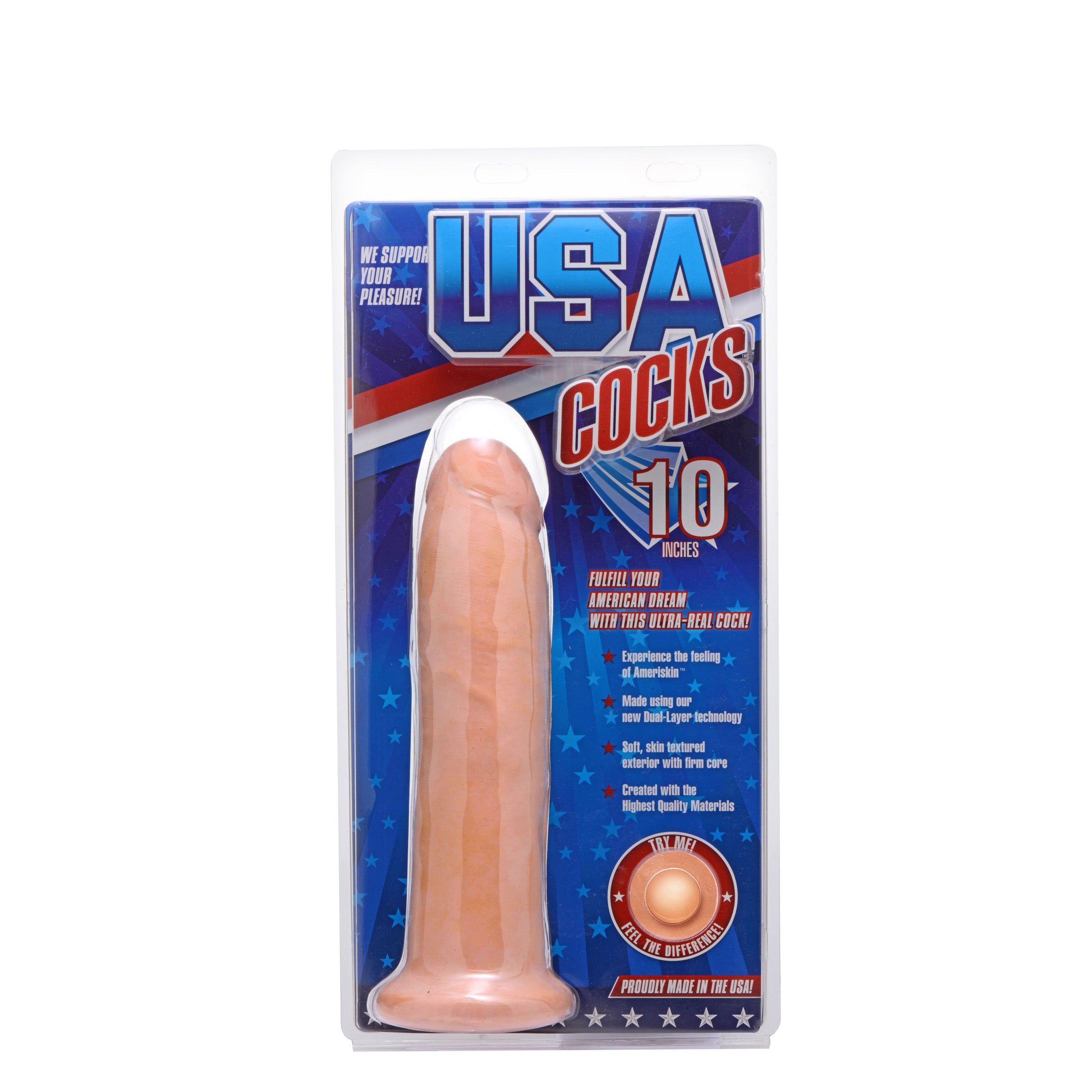 10 Inch Ultra Real Dual Layer Suction Cup Dildo with realistic texture and strong suction base, designed for pleasure and versatility.