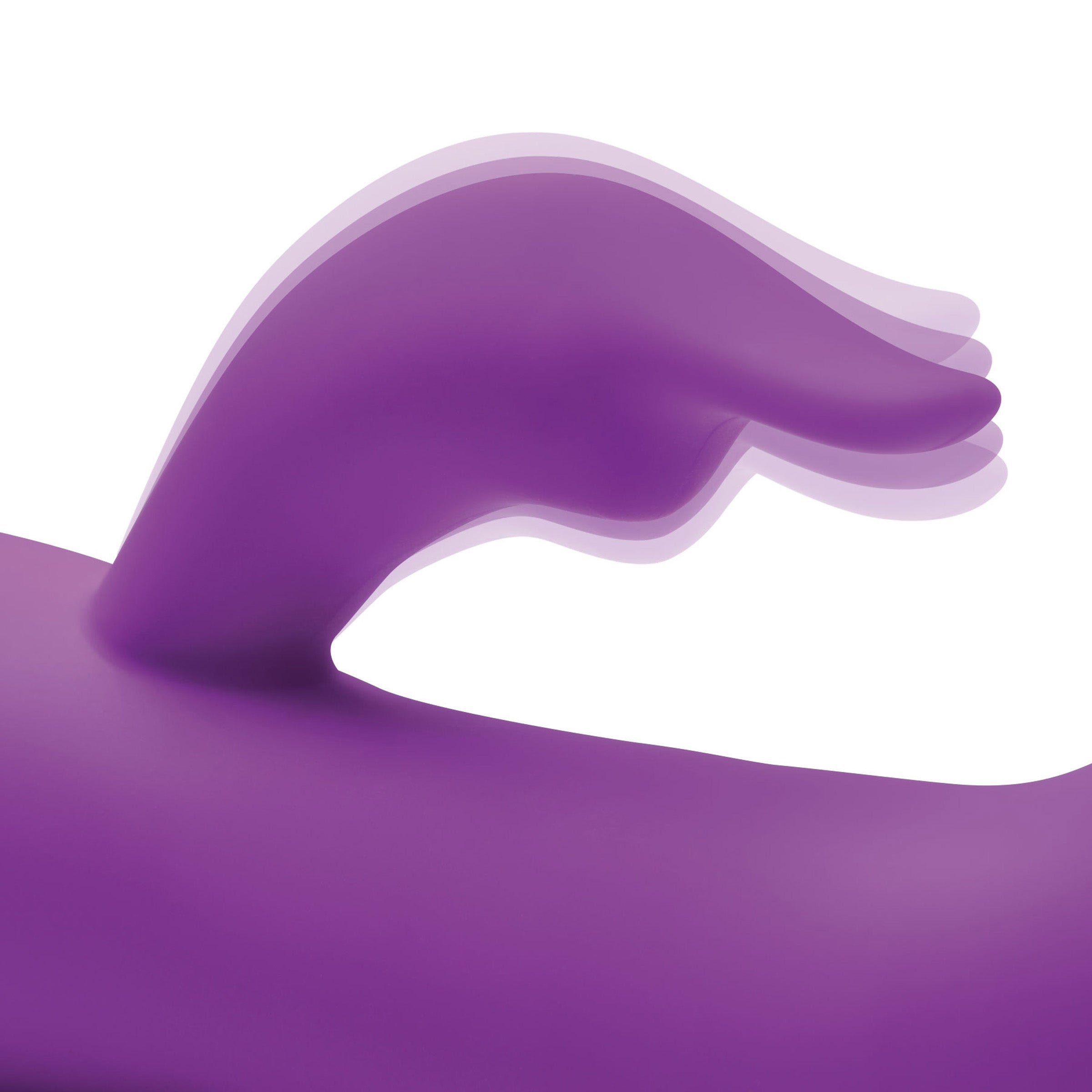 10X Come-Hither G-Focus Silicone Vibrator in purple, showcasing its sleek design and dual motors for G-spot and clitoral stimulation.