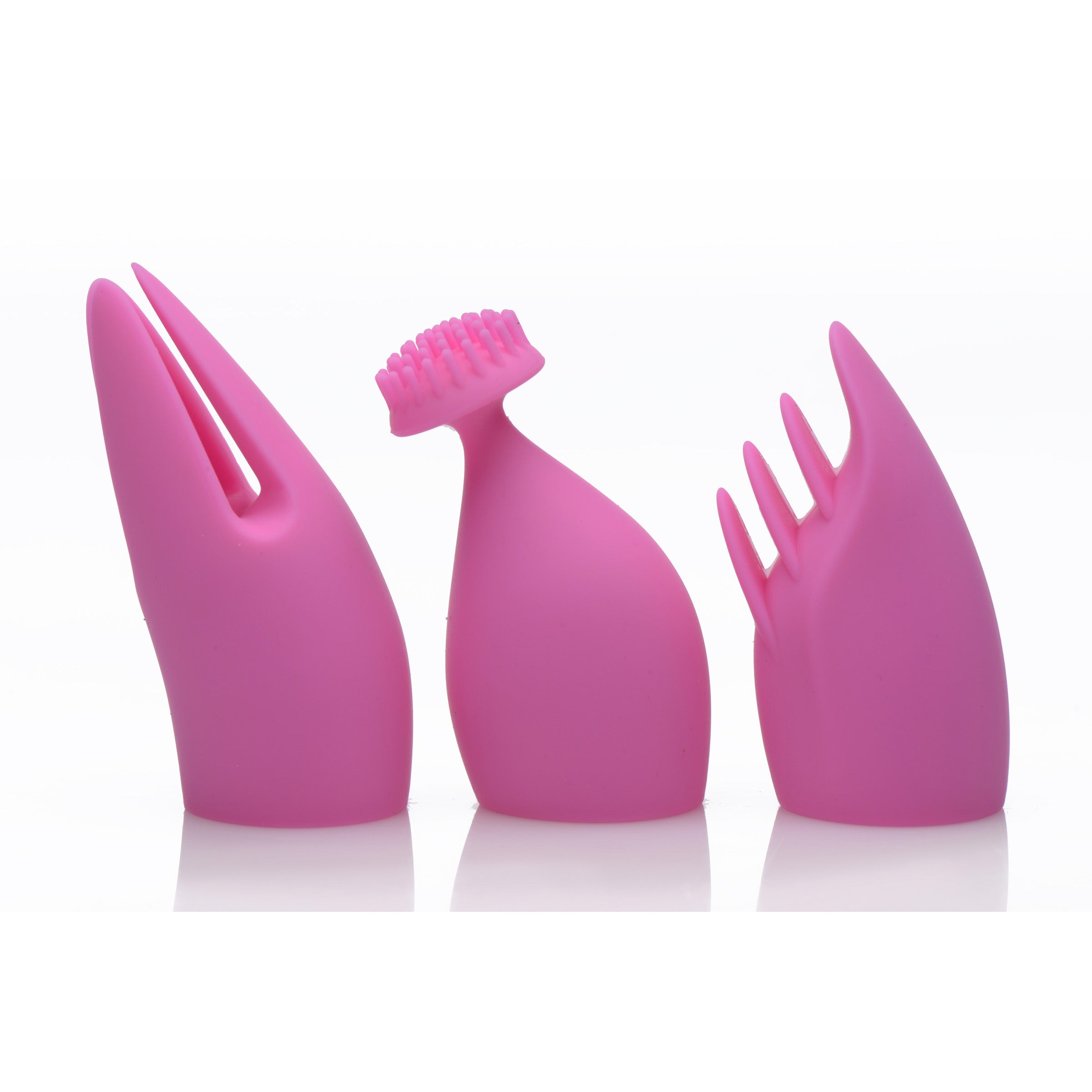 10X Versa-Thrust Vibe & Thrust Rabbit in pink with interchangeable clitoral attachments, showcasing its sleek design and premium silicone material.