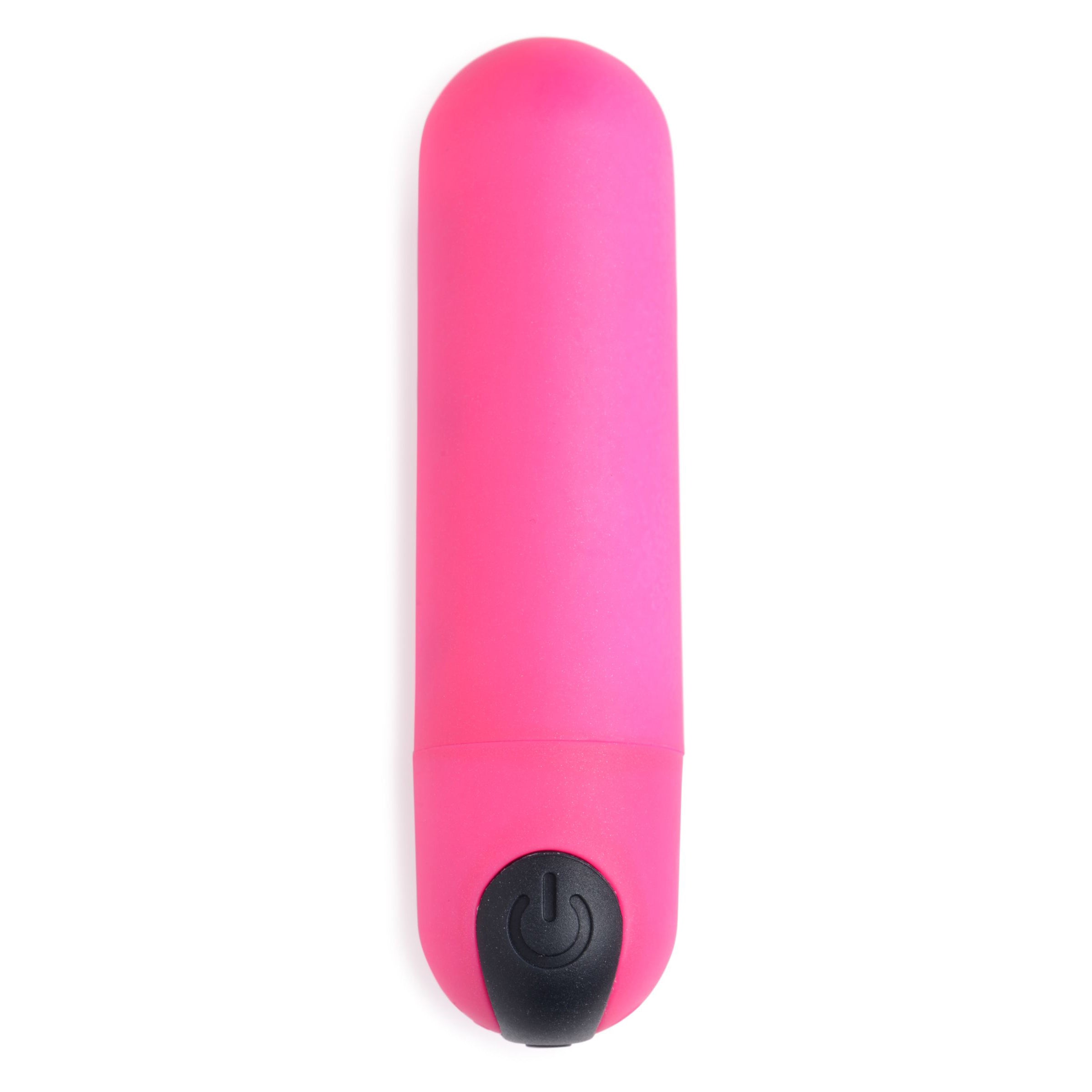 21X Vibrating Bullet in pink with remote control, showcasing its sleek design and compact size.