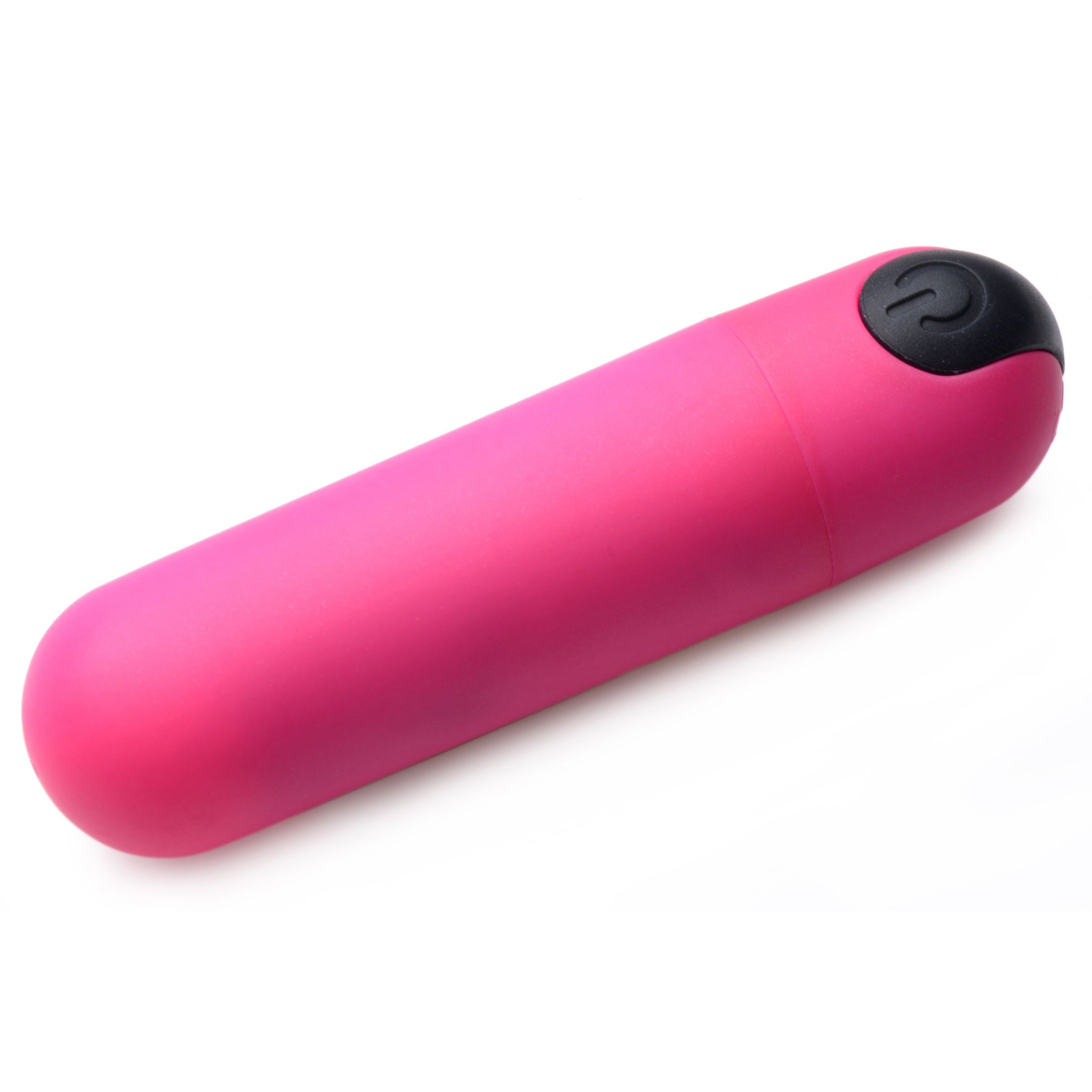 21X Vibrating Bullet in pink with remote control, showcasing its sleek design and compact size.