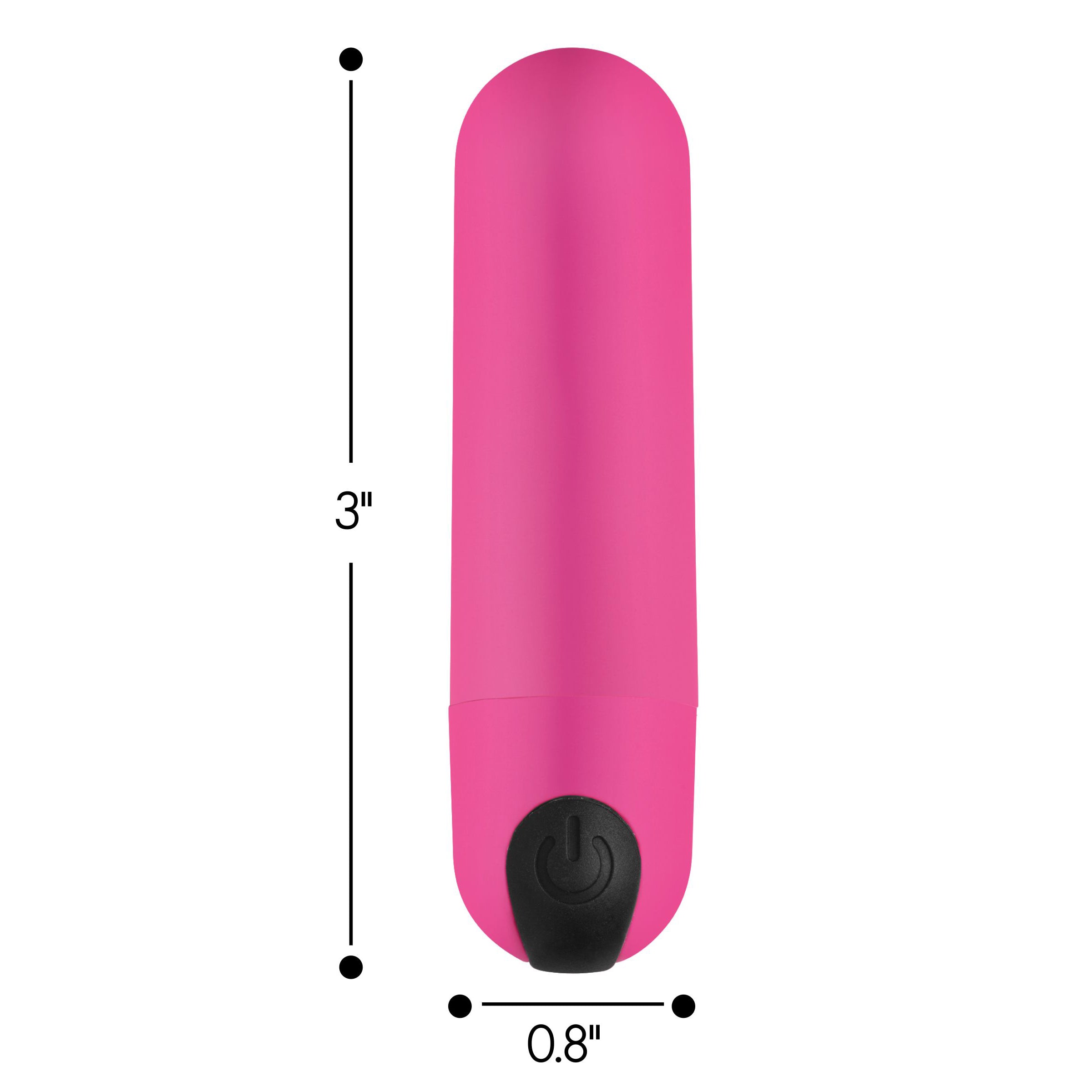 21X Vibrating Bullet in pink with remote control, showcasing its sleek design and compact size.