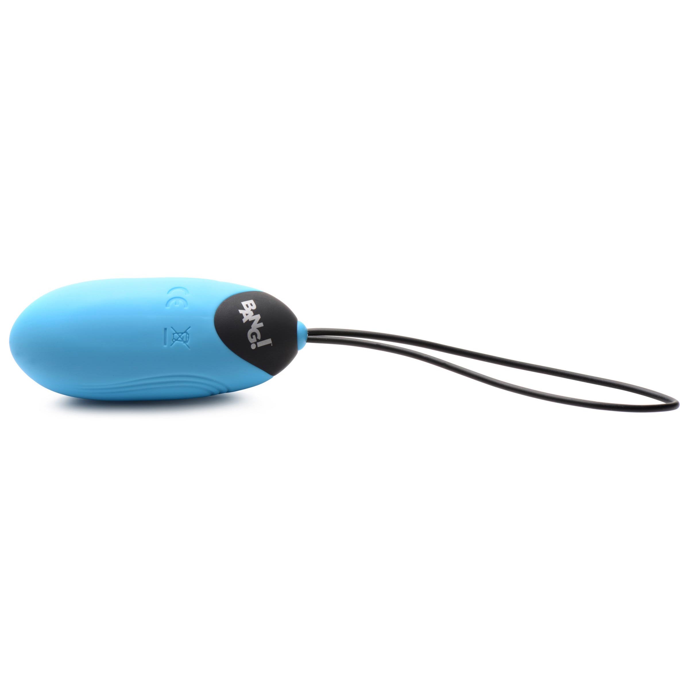 28X Grooved Silicone Egg in blue, showcasing its textured design and remote control for enhanced stimulation.