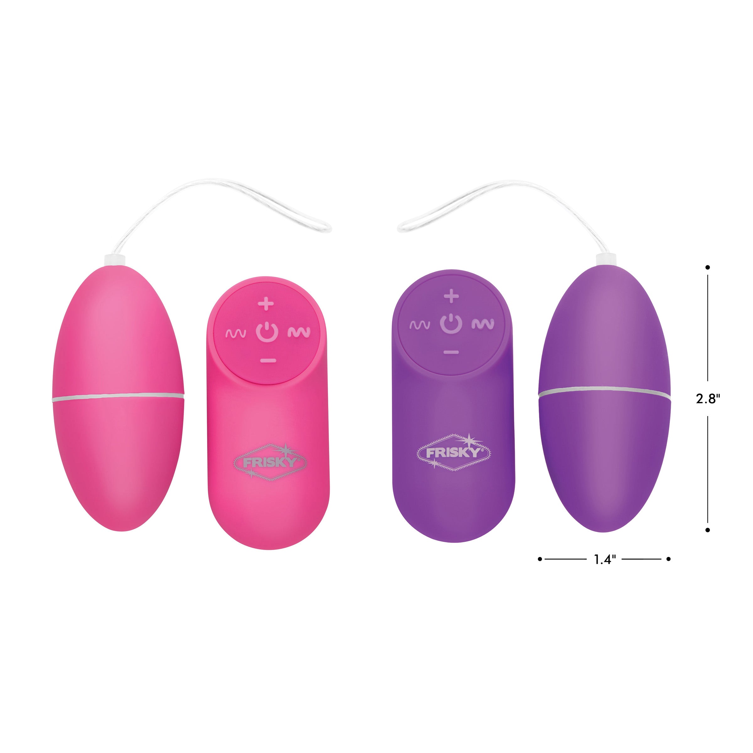 Purple 28X Scrambler Vibrating Egg with remote control, showcasing its sleek design and smooth texture.