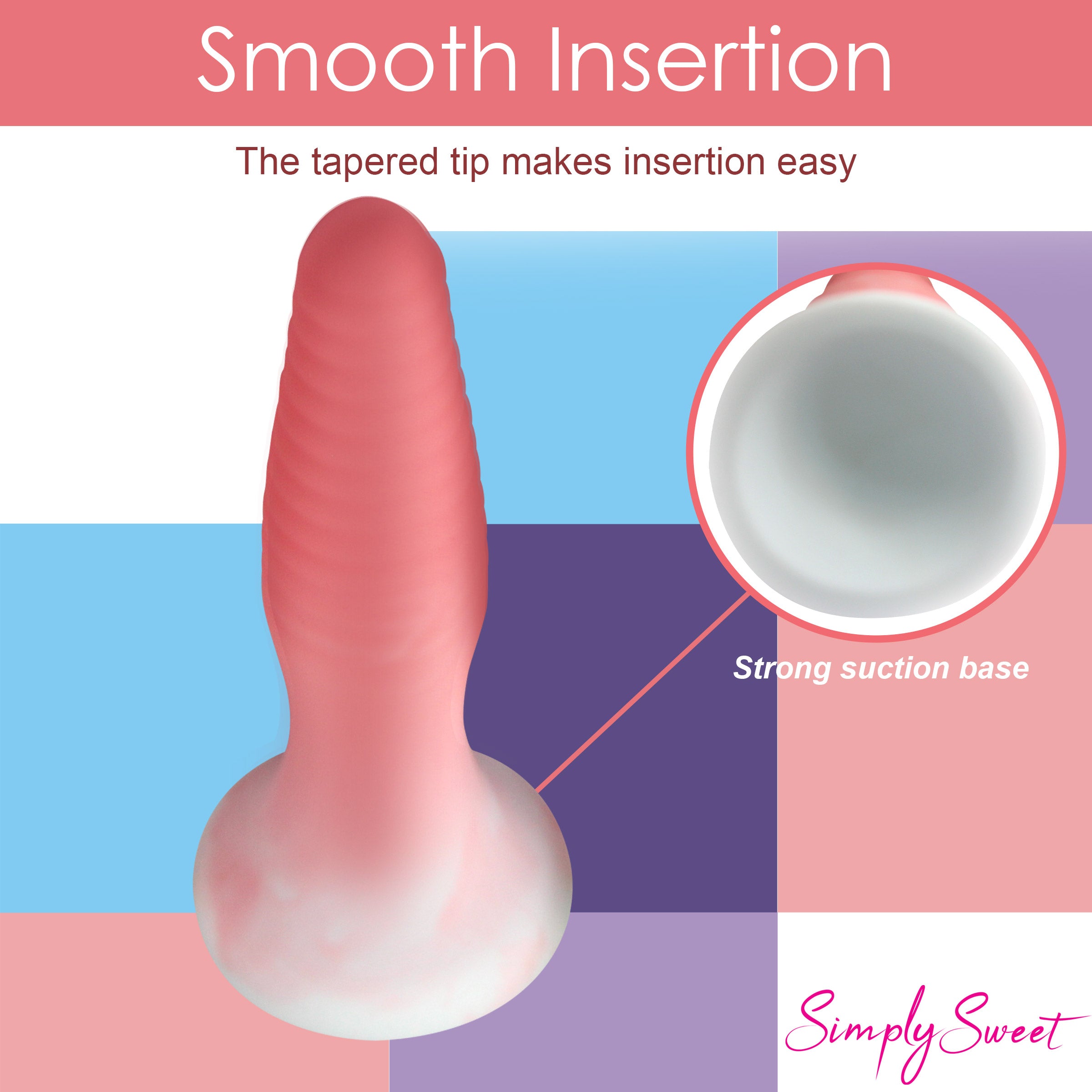 3 Piece Silicone Butt Plug Set in pink, showcasing three graduated sizes with unique textures for enhanced pleasure.