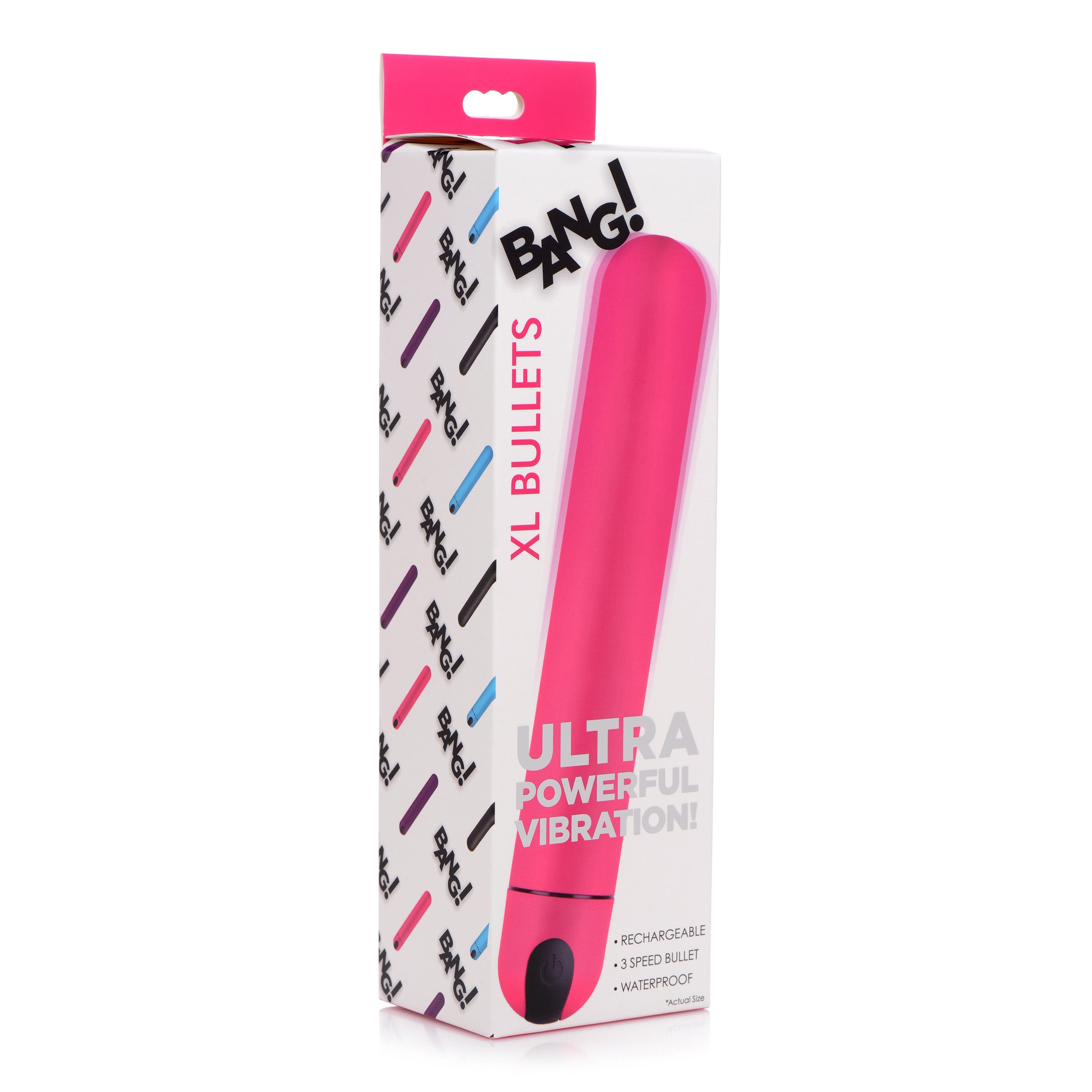 3 Speed XL Bullet Vibrator in Pink, showcasing its sleek design and smooth texture, perfect for intense pleasure.