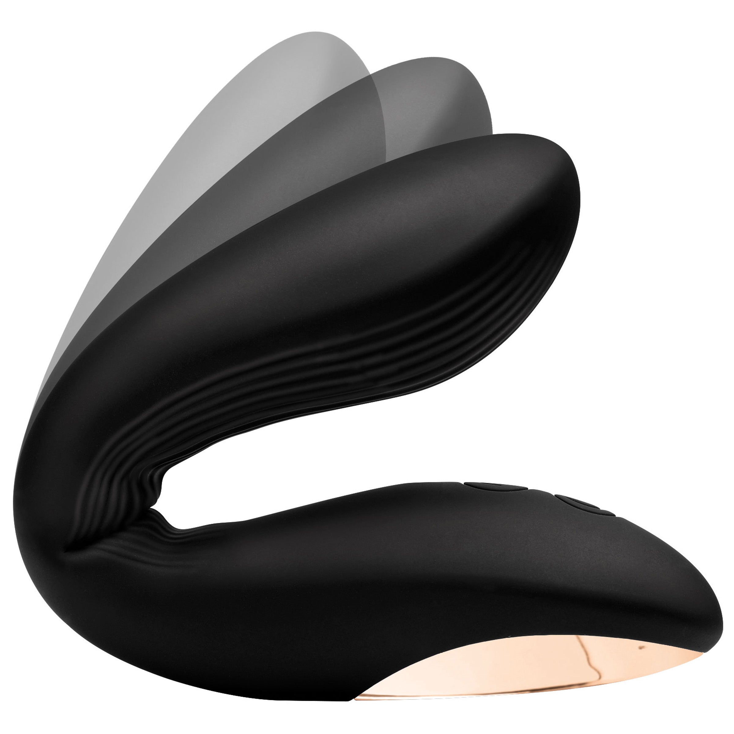 7X Bendable Silicone Vibrator in black, showcasing its flexible design and ergonomic controls.