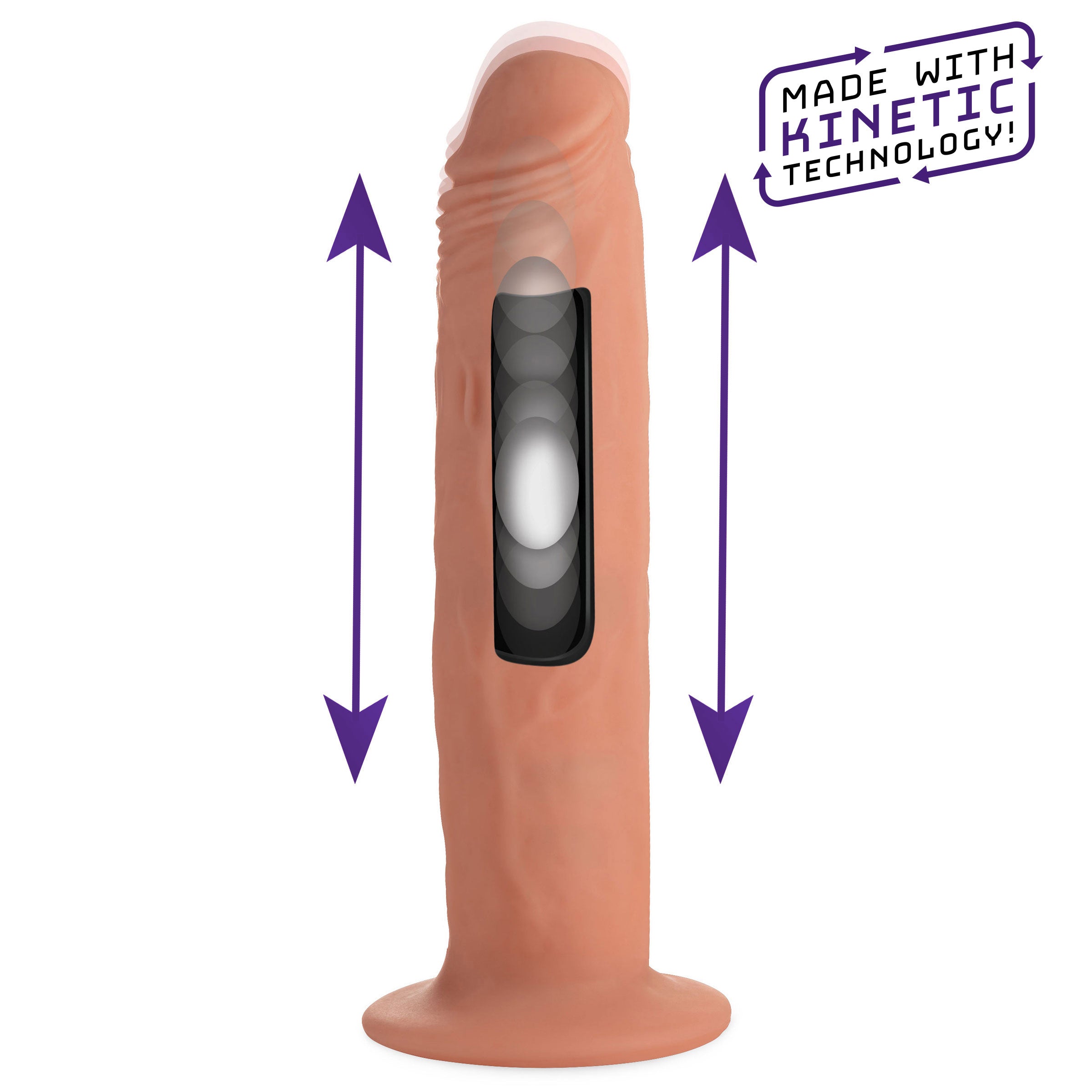 7X Remote Control Thumping Dildo in light color, showcasing its realistic design and powerful thumping feature.