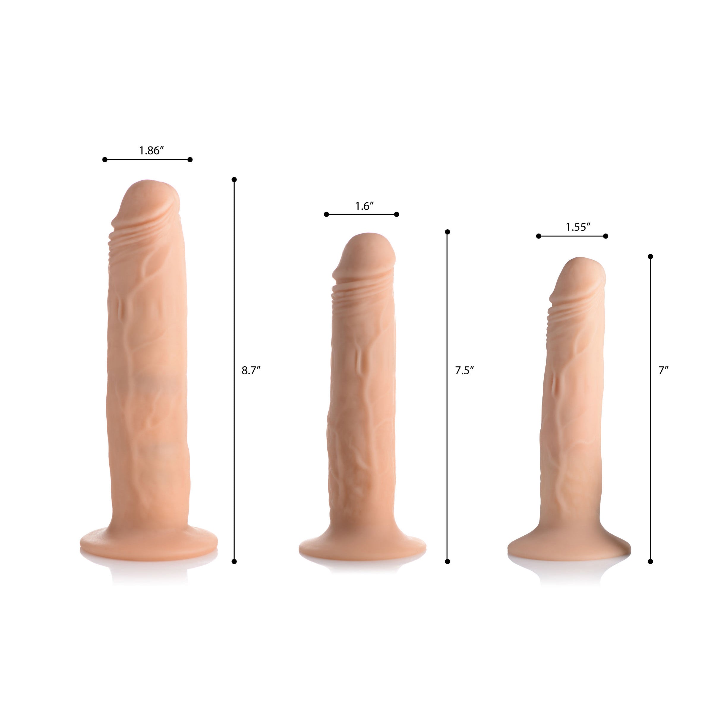 7X Remote Control Thumping Dildo in light color, showcasing its realistic design and powerful thumping feature.