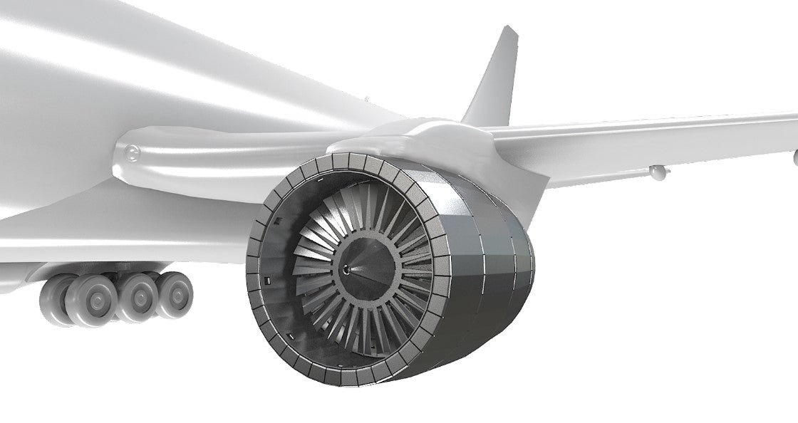 An AIR FORCE JET TURBINE showcasing advanced engineering design and components, illustrating the principles of jet propulsion.