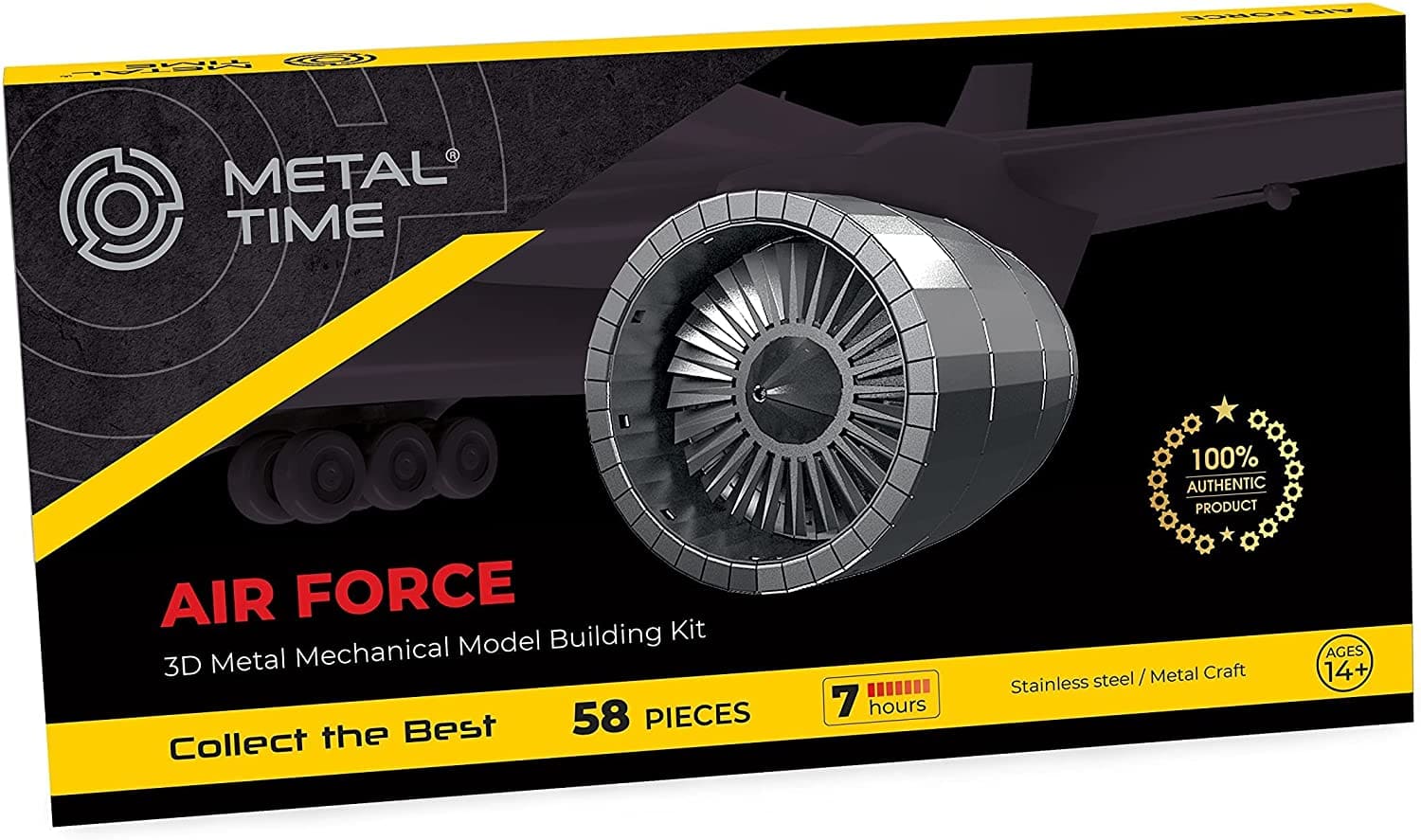 An AIR FORCE JET TURBINE showcasing advanced engineering design and components, illustrating the principles of jet propulsion.