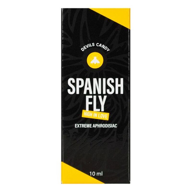 "Spanish Fly aphrodisiac product packaging."