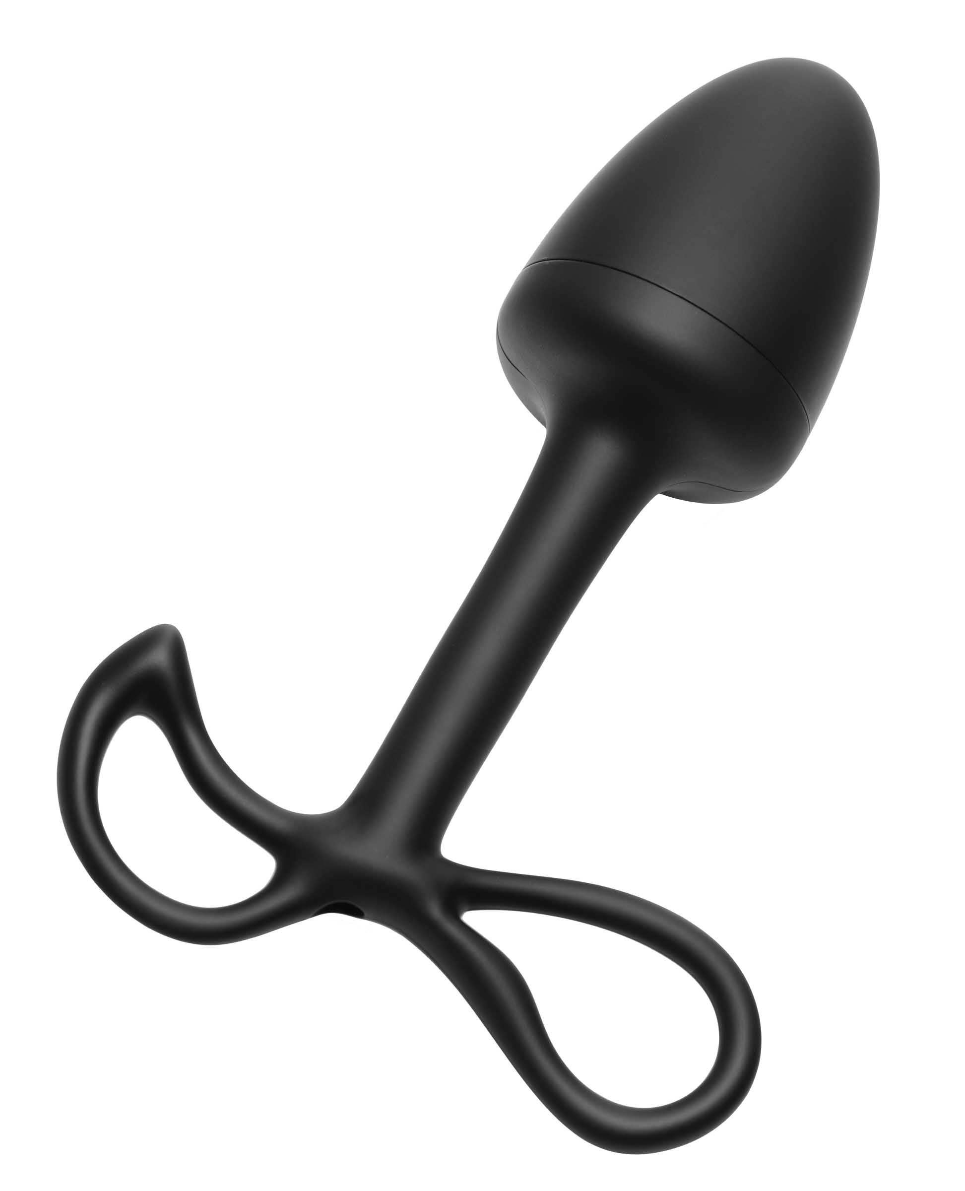 Astral Large Bulb P Spot Anal Stimulator in black, designed for prostate and perineum stimulation with a matte texture and easy grip handle.