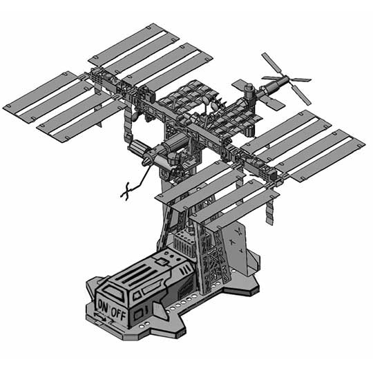 A stunning view of the International Space Station with Earth in the background, showcasing its modular design and solar panels.